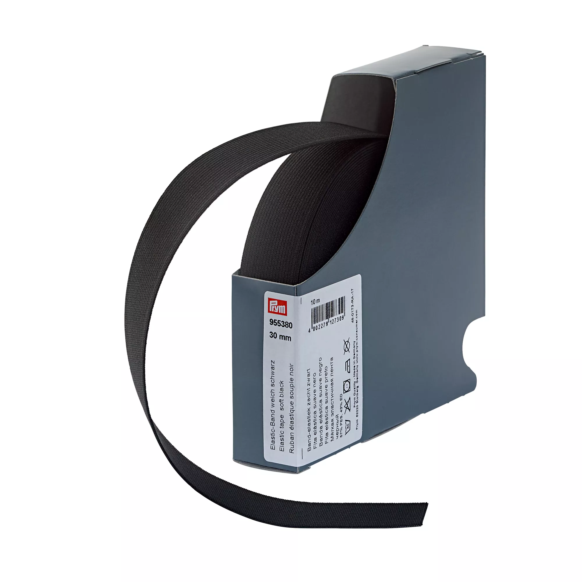 Nastro elastico soffice, 30mm, nero, 10m