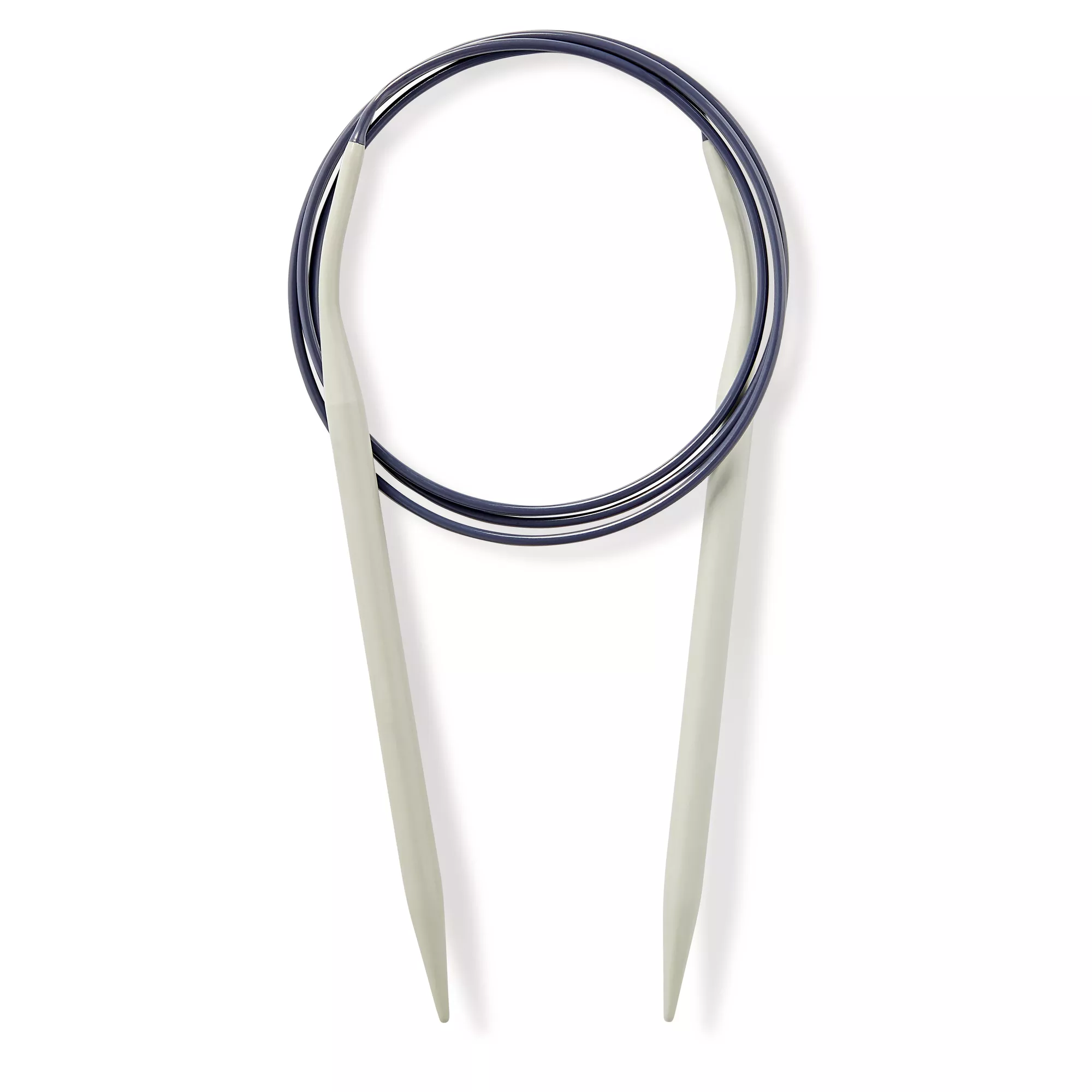 Circular knitting needles, aluminium, 100cm, 6.00mm, grey