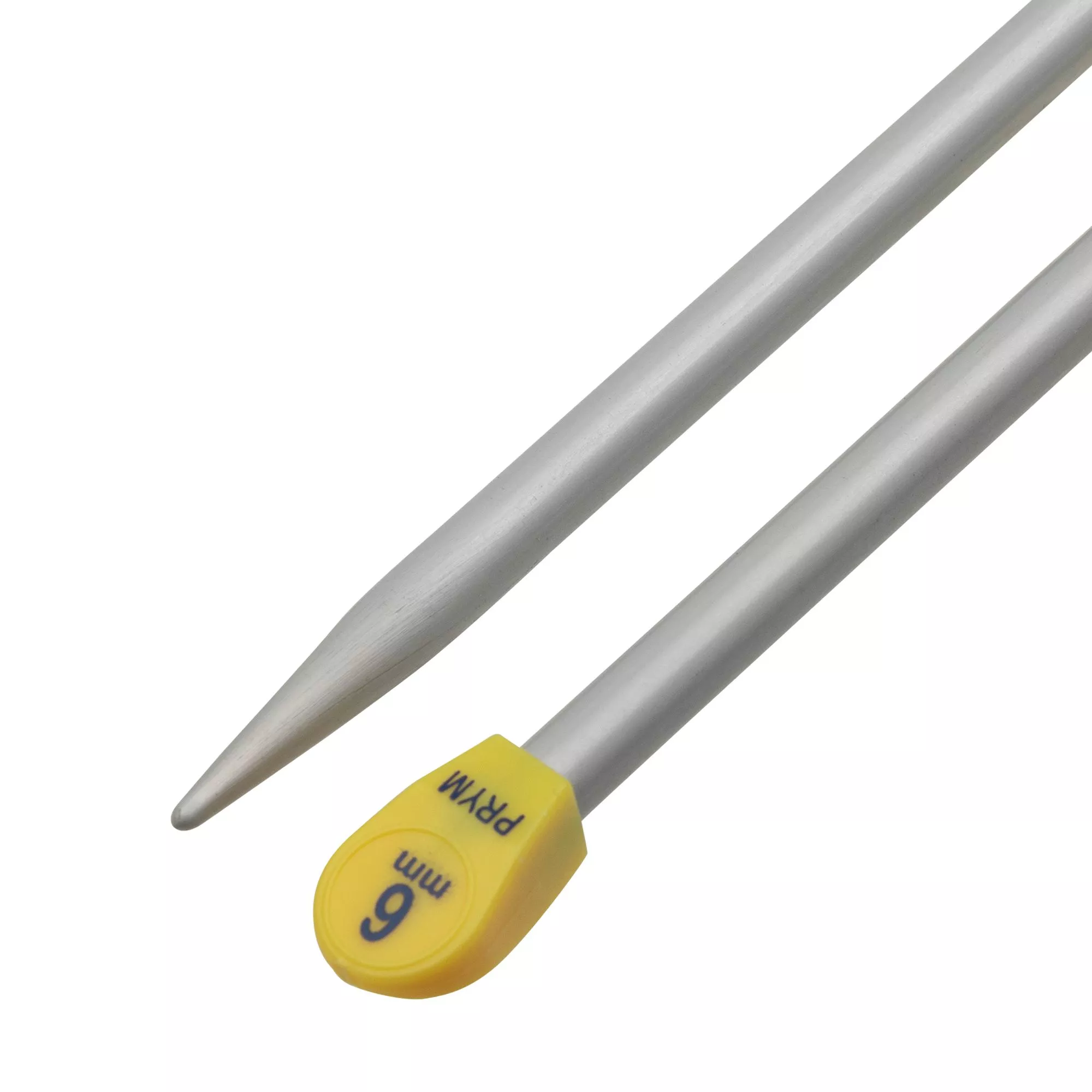 Ferri maglia con pomoli, alluminio, 35cm, 6,00mm, grigio
