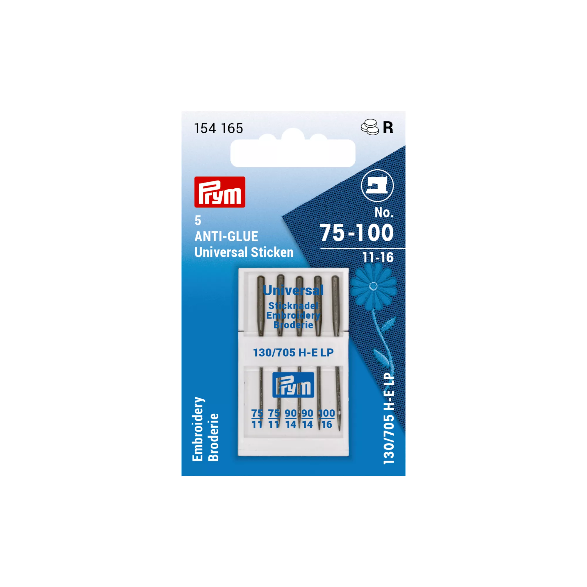 Prym Sewing machine needles "ANTI-GLUE", 75-100