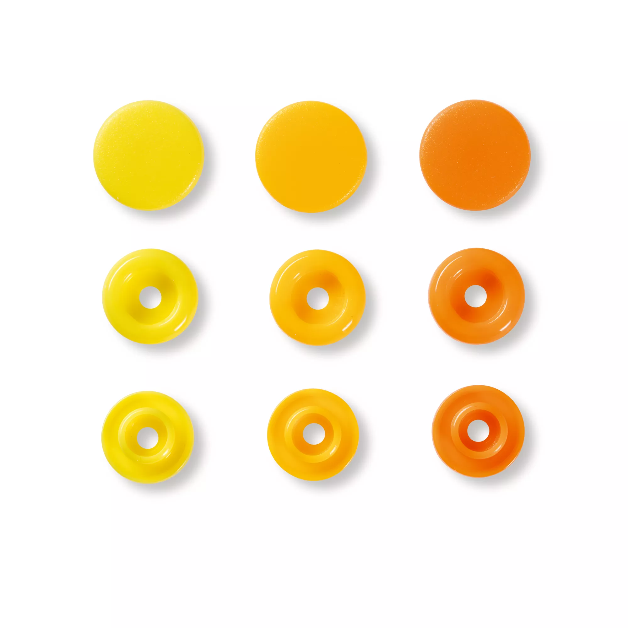Color snap fastener, Prym Love, 12.4 mm, yellow