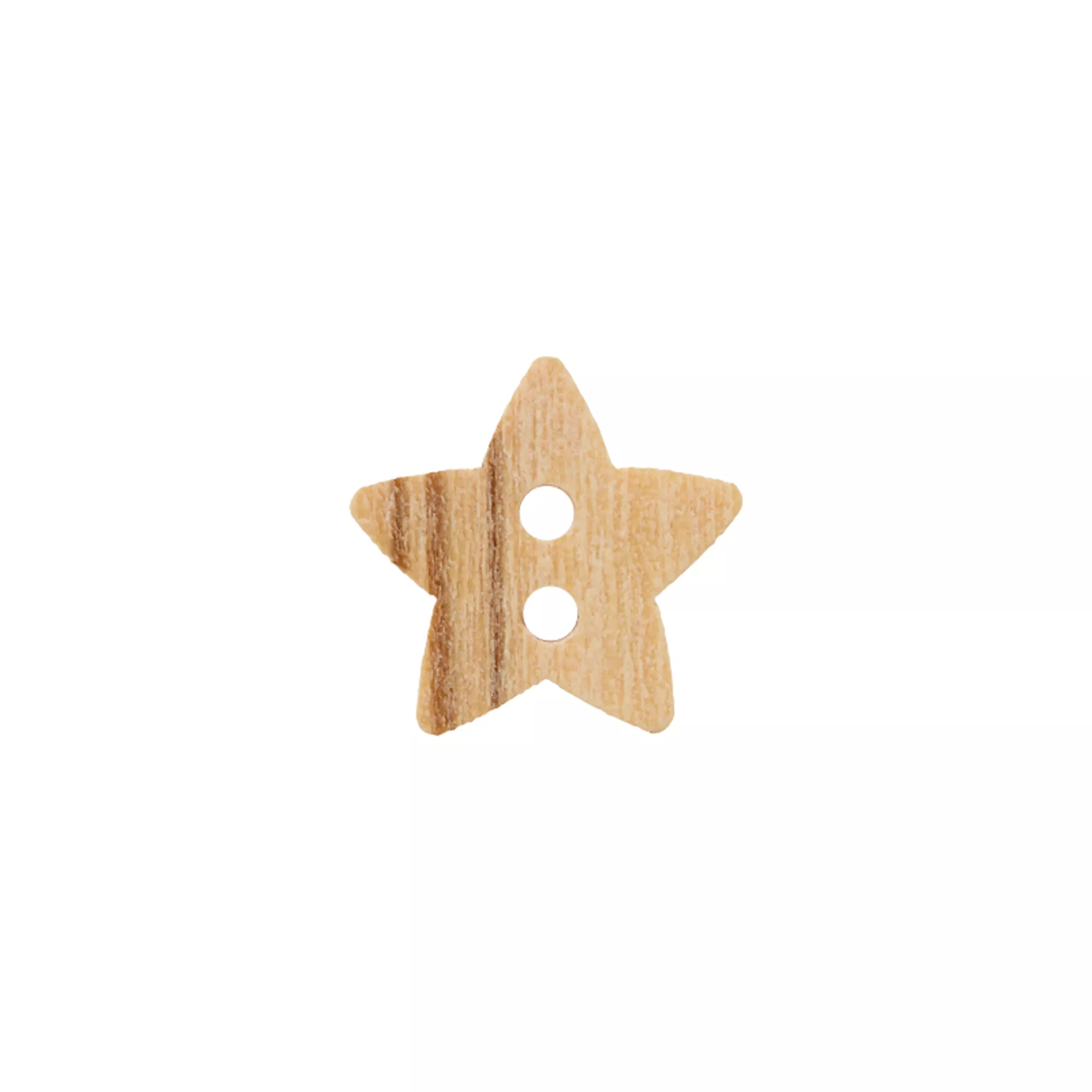 Bouton bois 2-trous, Etoile
