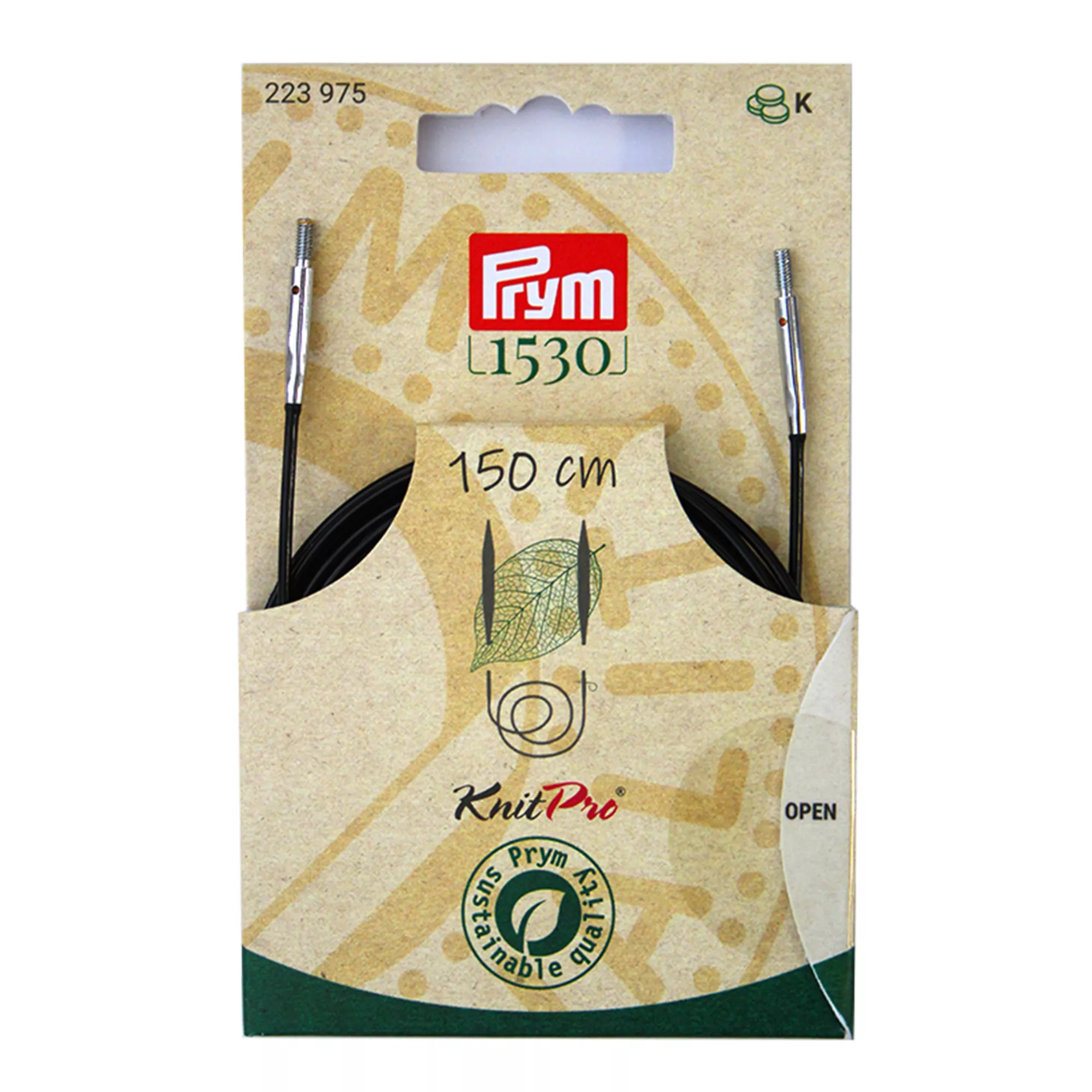 Cords for crochet hook and knitting needle points Natural, 150cm