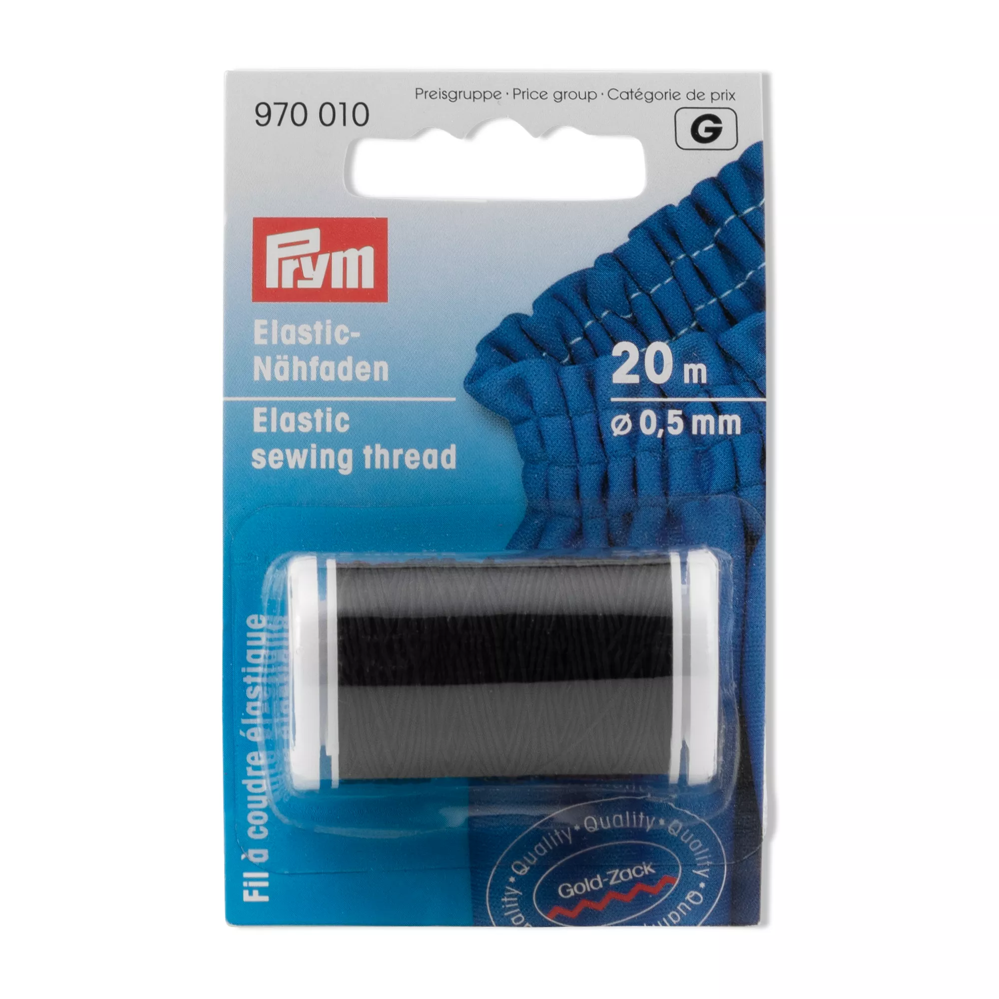 Filo da cucire elastico, 0,5mm, nero