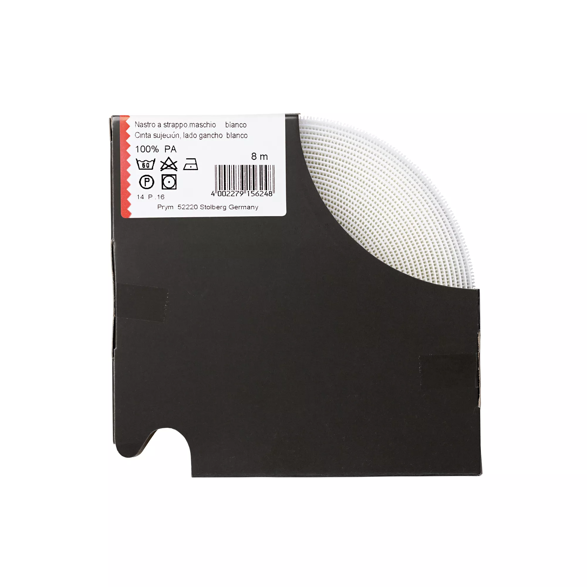 Hook tape, sew-on, 50mm, black
