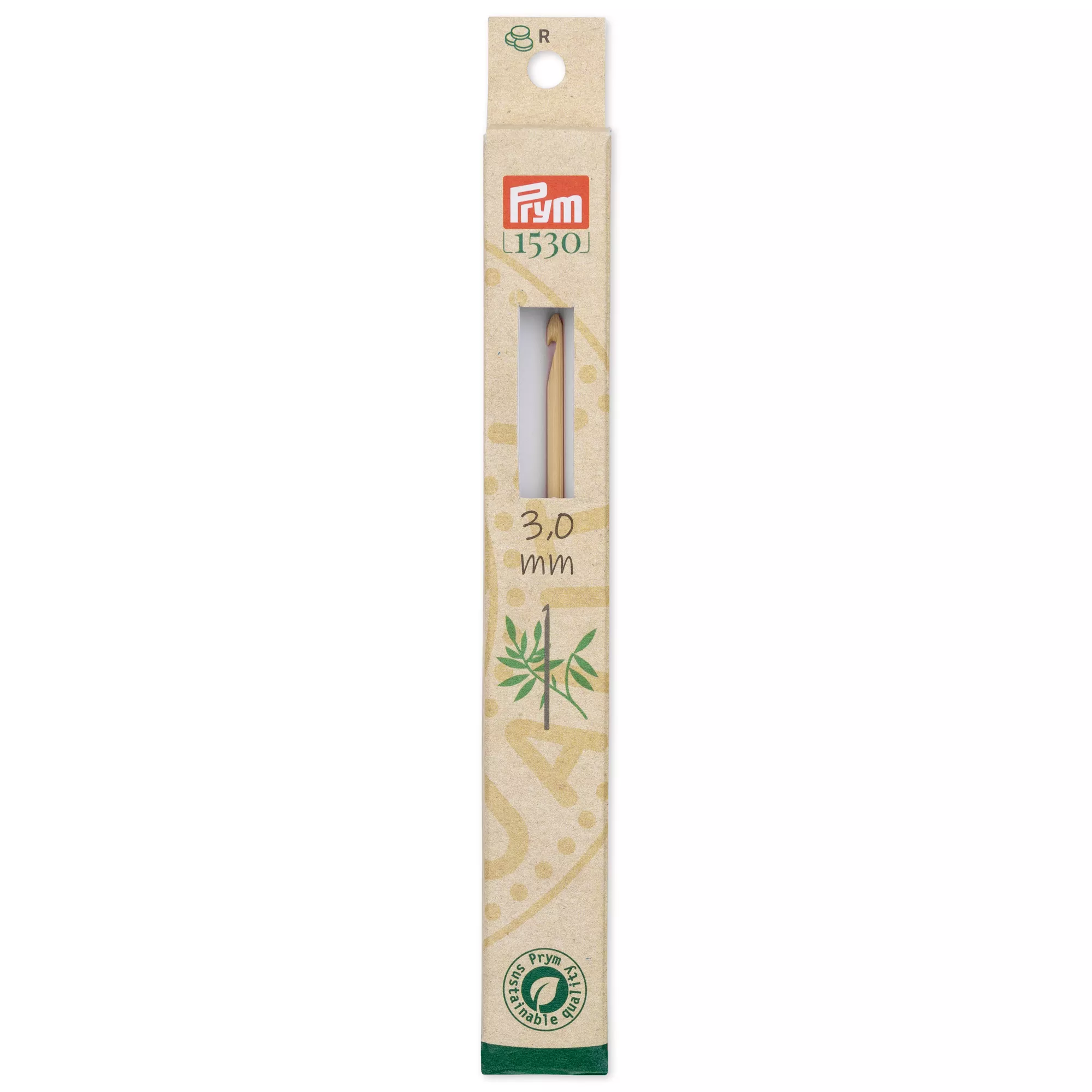 Crochet hook bamboo Prym 1530, 15cm, 3.00mm