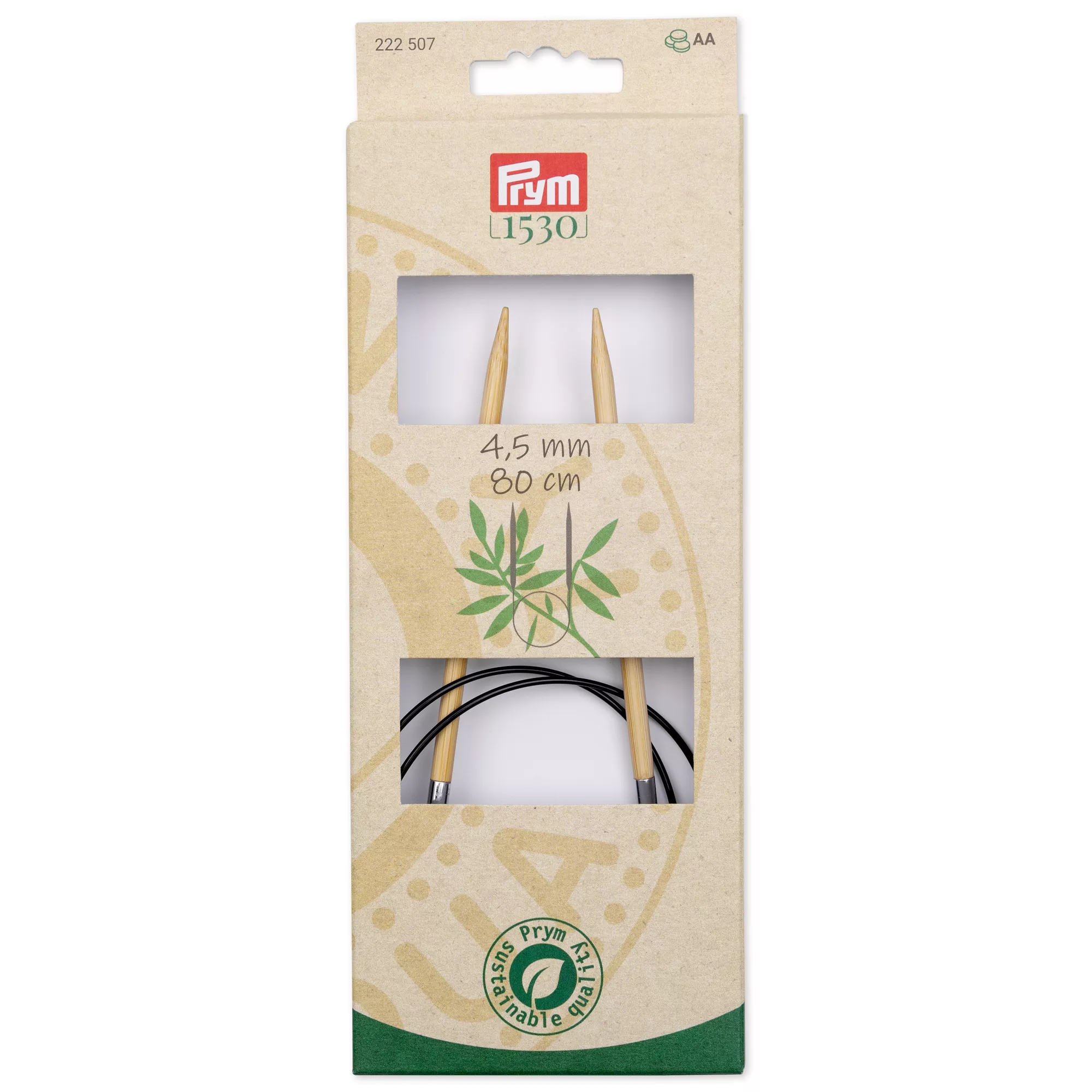 Ferro circolare Prym 1530, bambù, 80cm, 4,5mm Ferro circolare Prym 1530, bambù, 80cm, 4,5mm