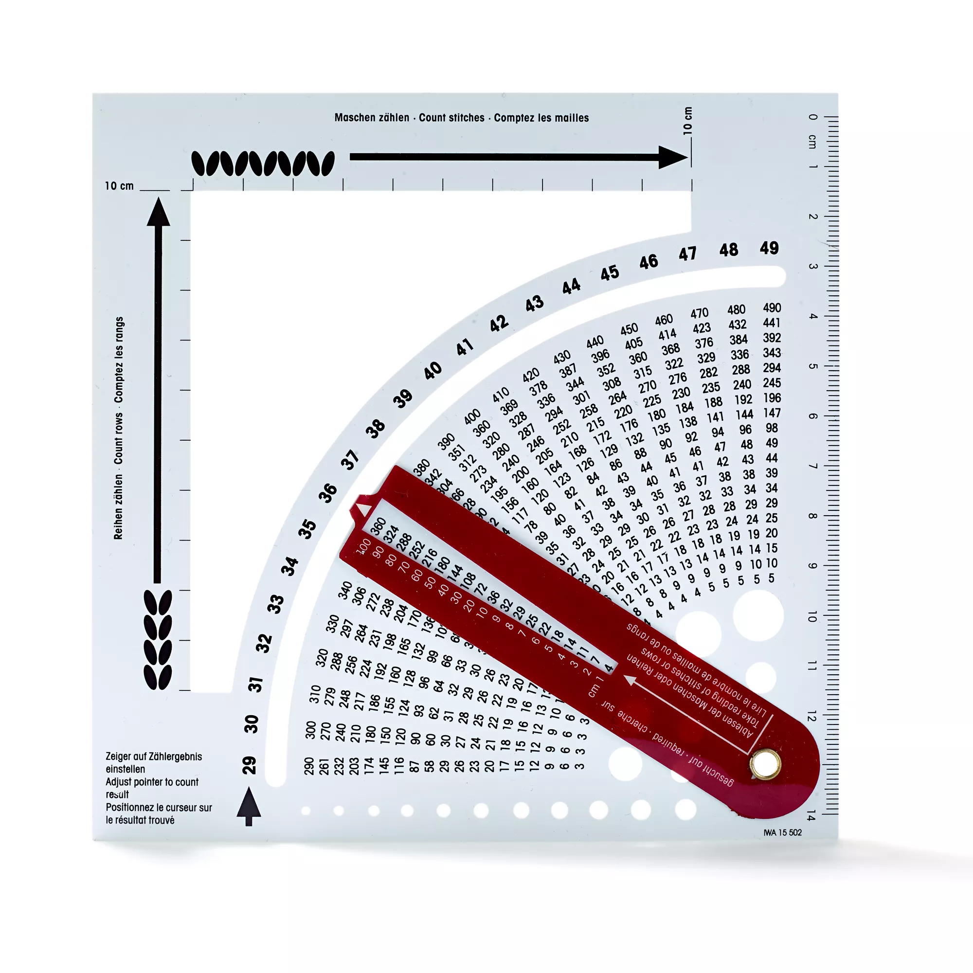Knitting calculator and counting frame