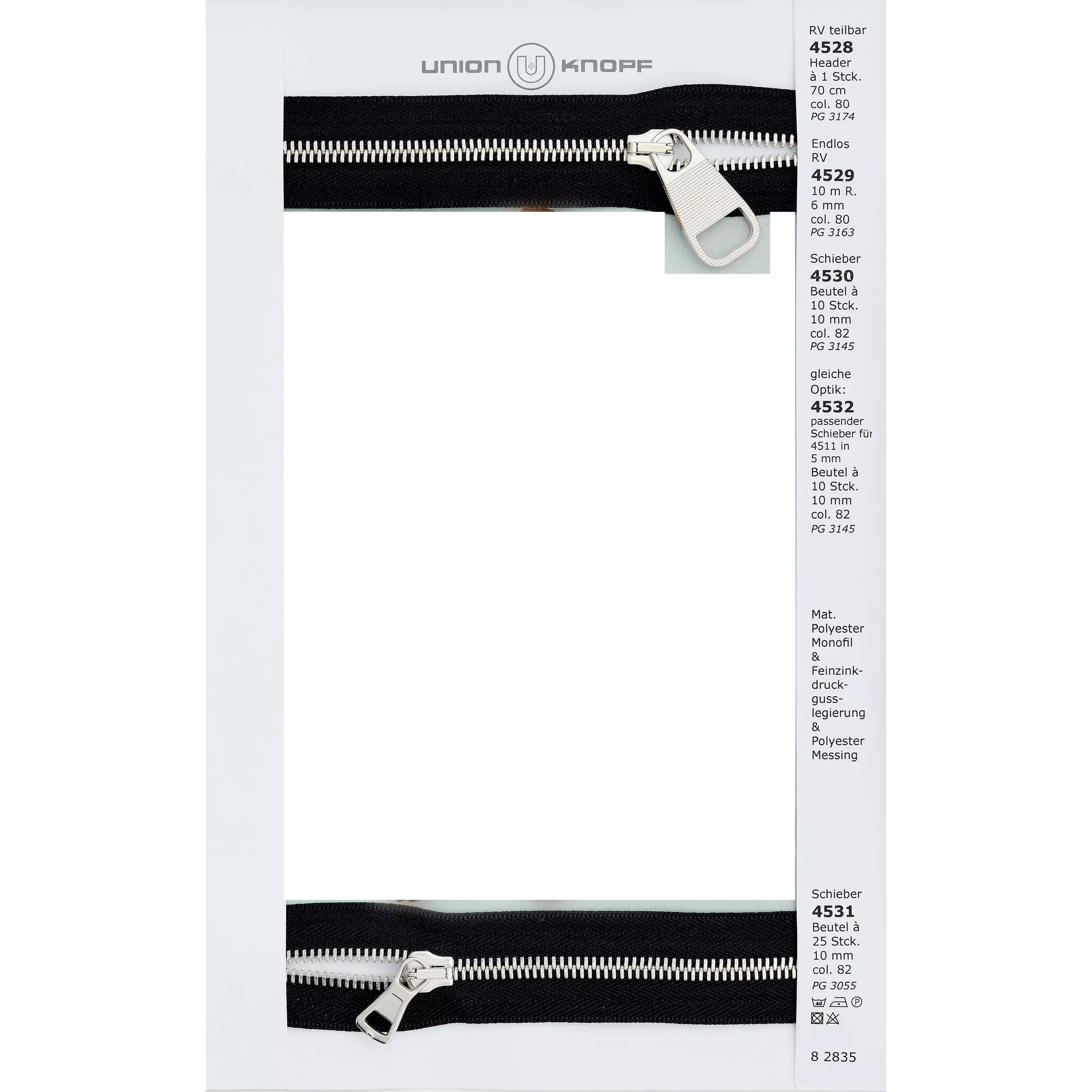 Zip puller 10mm silver