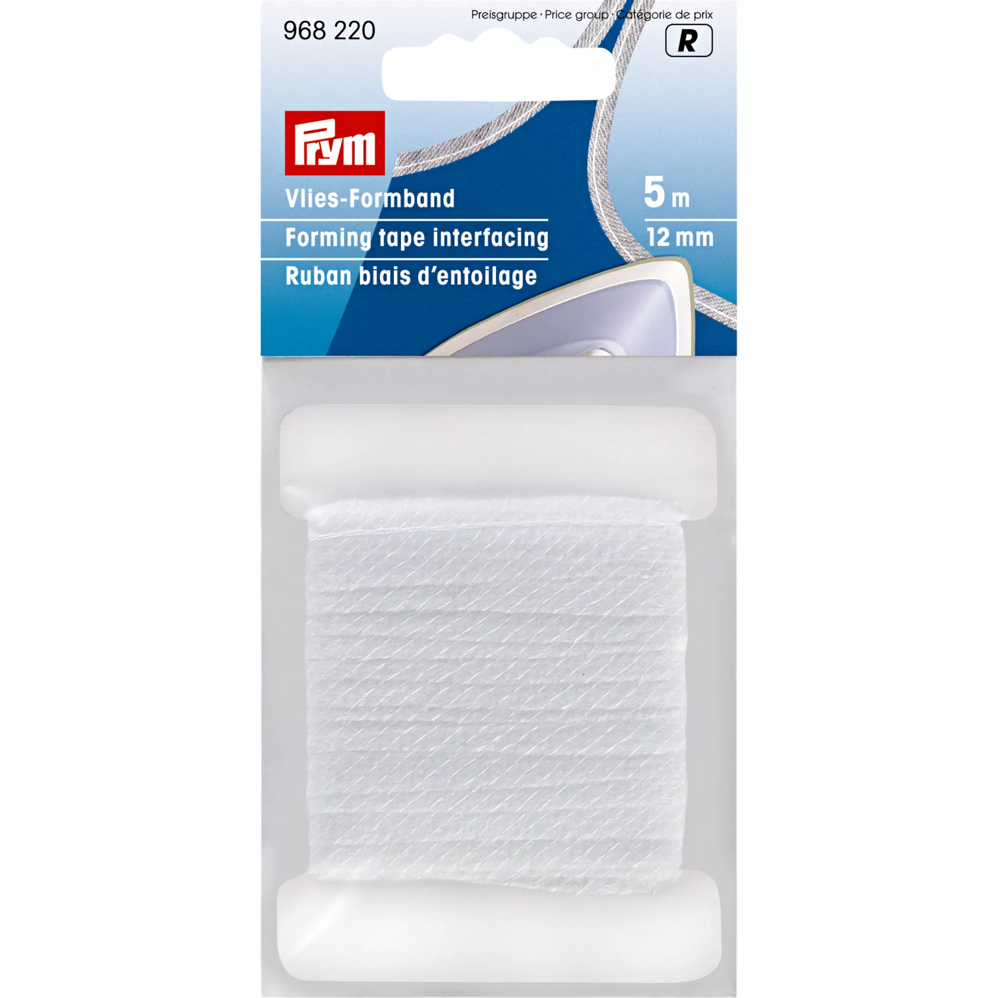 Forming tape interfacing, 12mm, white, 5m
