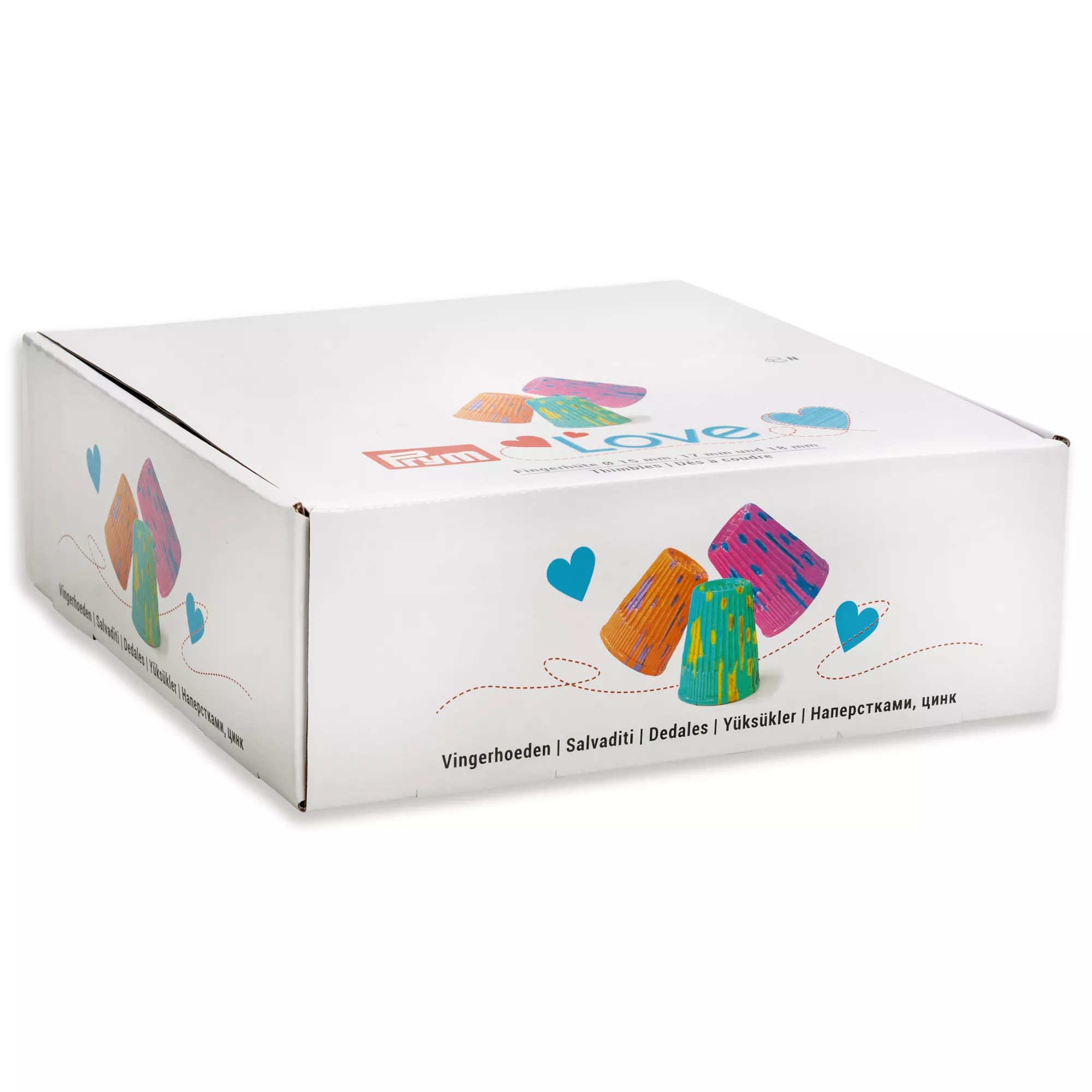 Présentoir dés à coudre Prym Love, triés par couleur