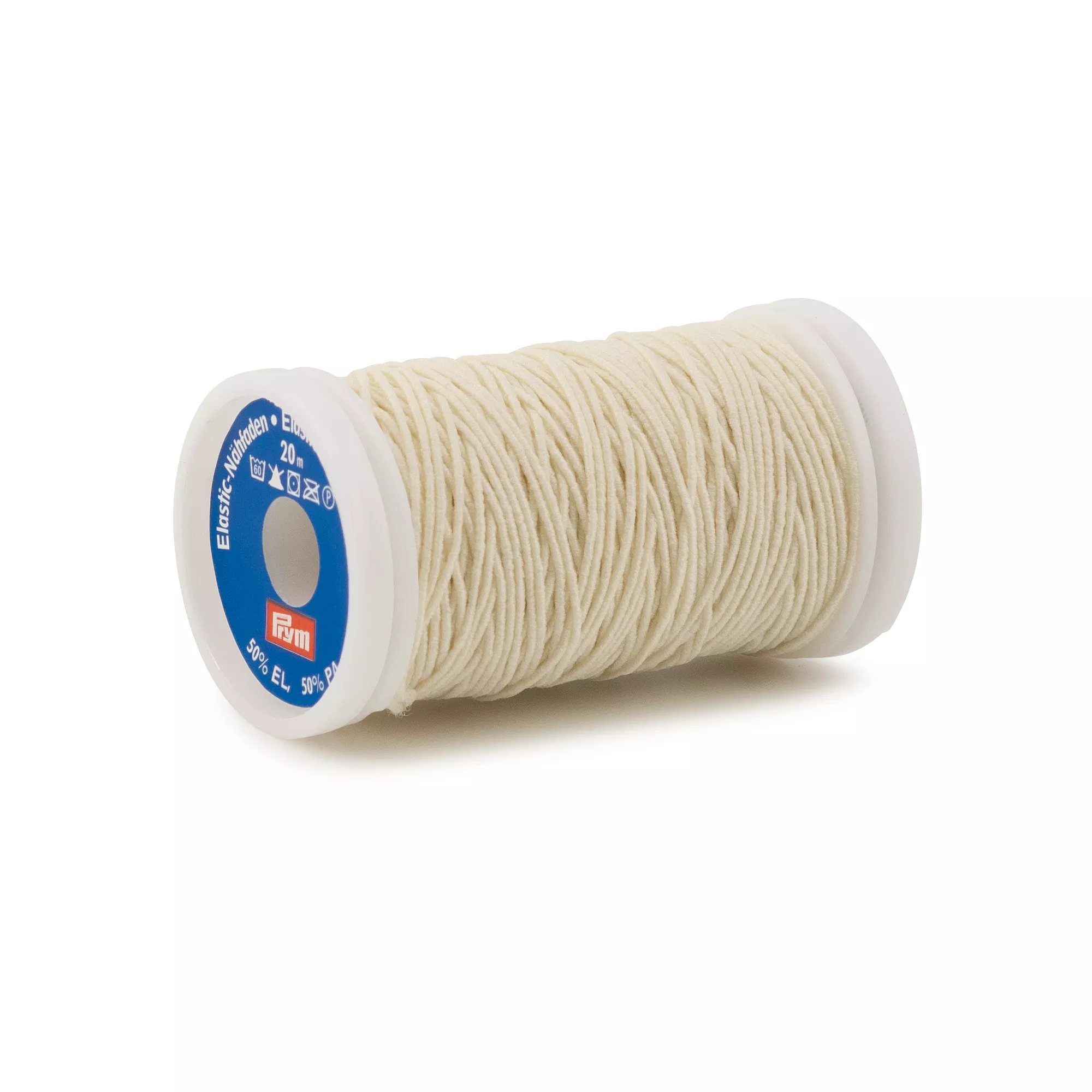 Filo da cucire elastico, 0,5mm, bianco naturale