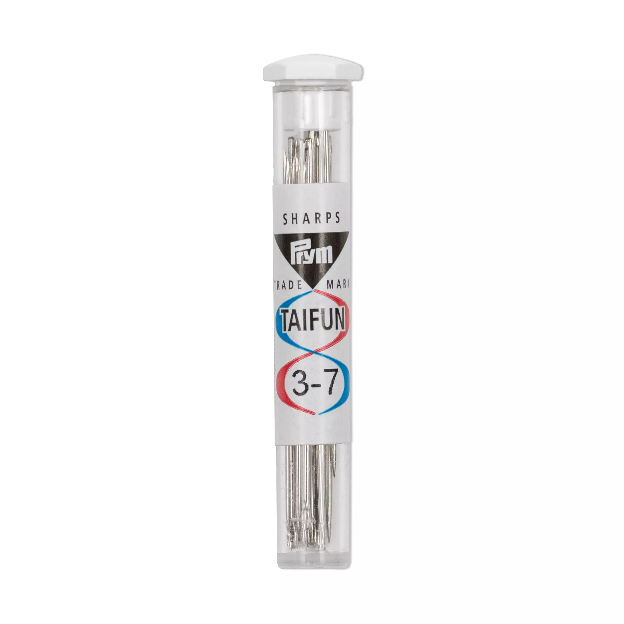Sewing needles long, with silver eye, Typhoon, No. 3-7, assorted
