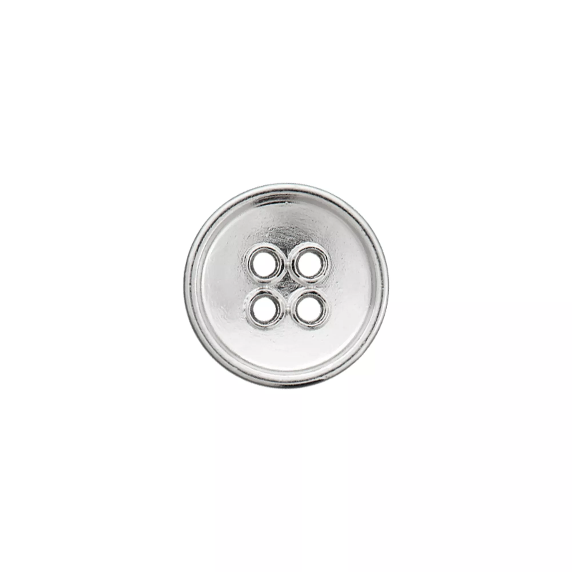 Metal four-hole button