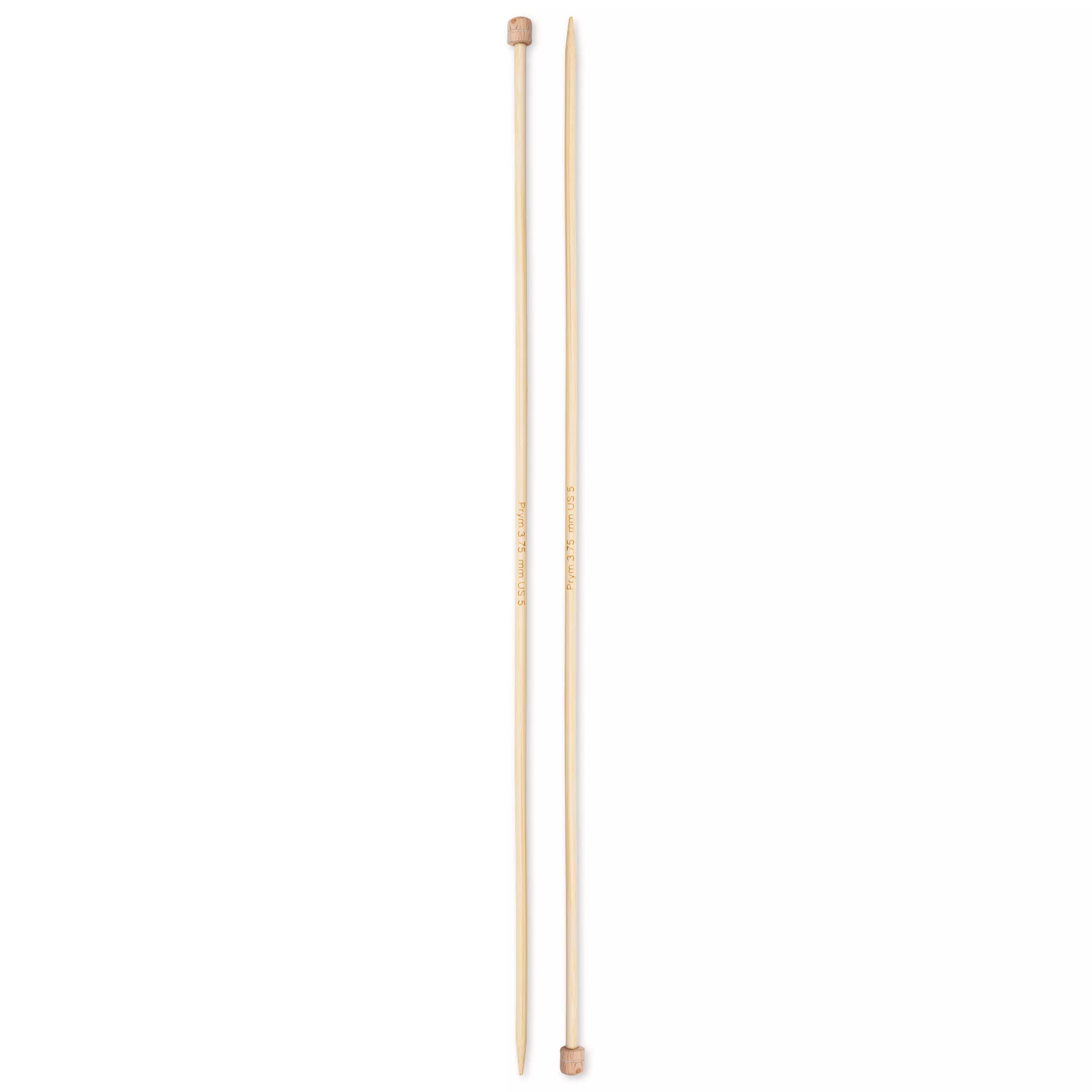 Single-pointed knitting needles Prym 1530, bamboo, 33cm, 3.75mm