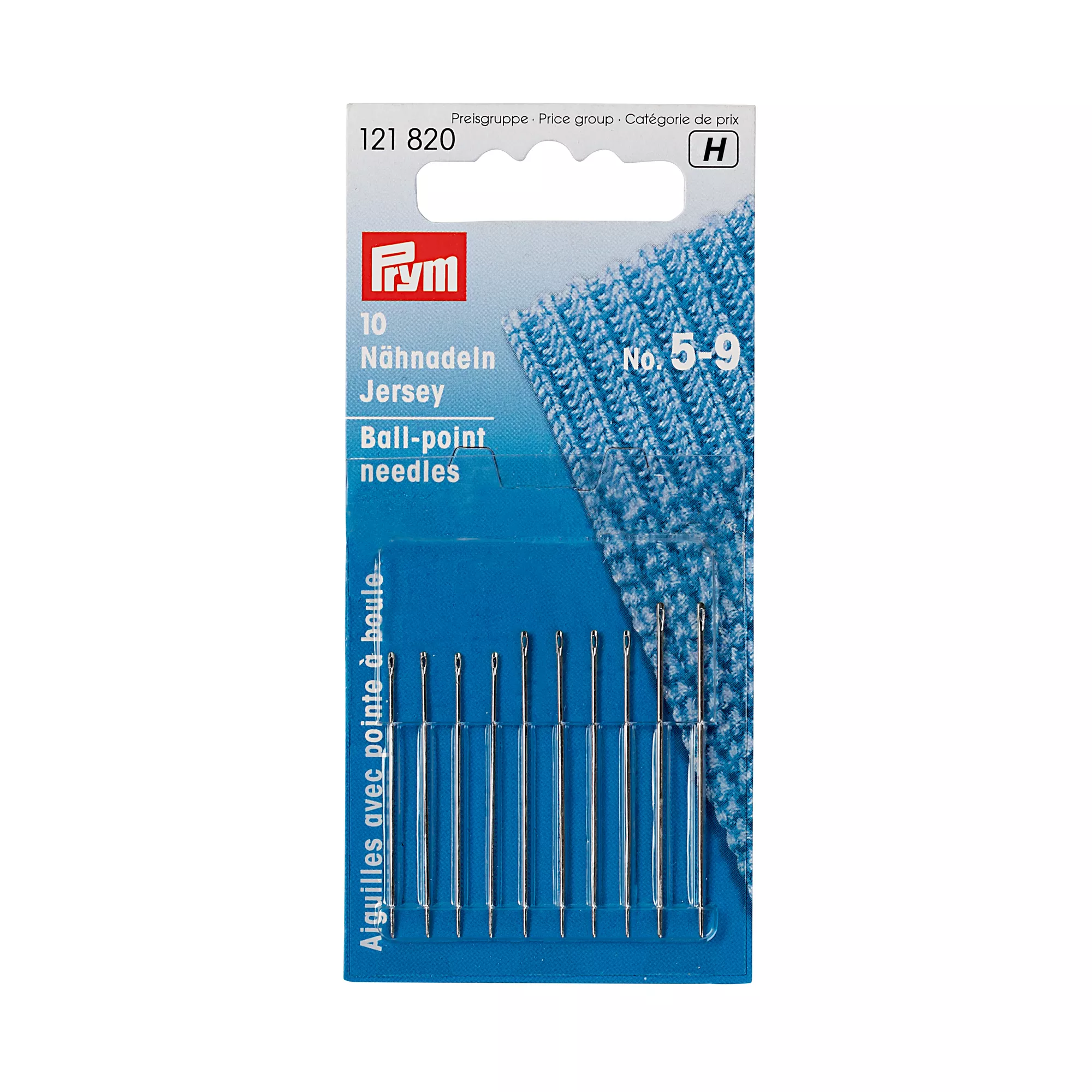 Ball-point sewing needles for jersey, No. 5-9