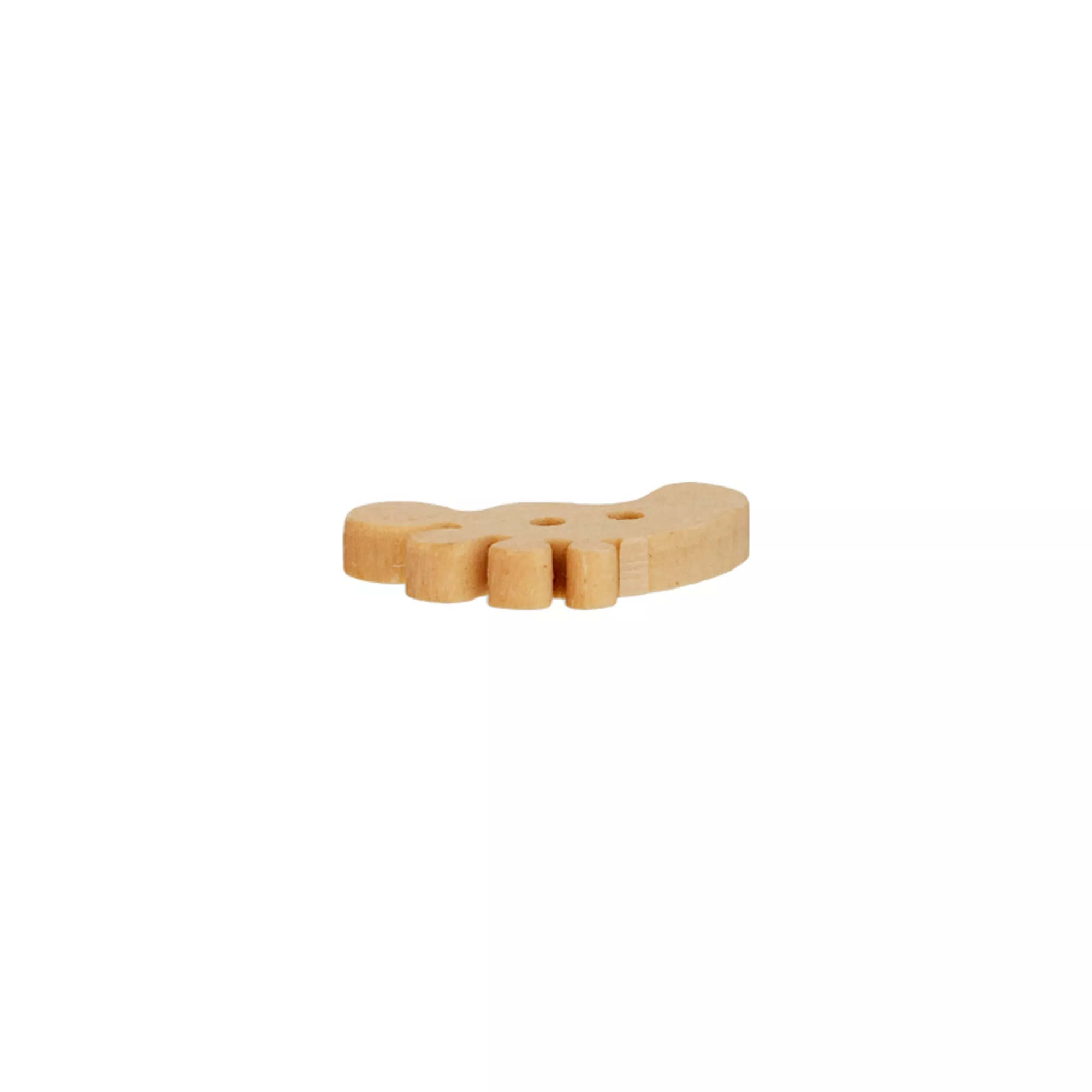 Wood two-hole button foot
