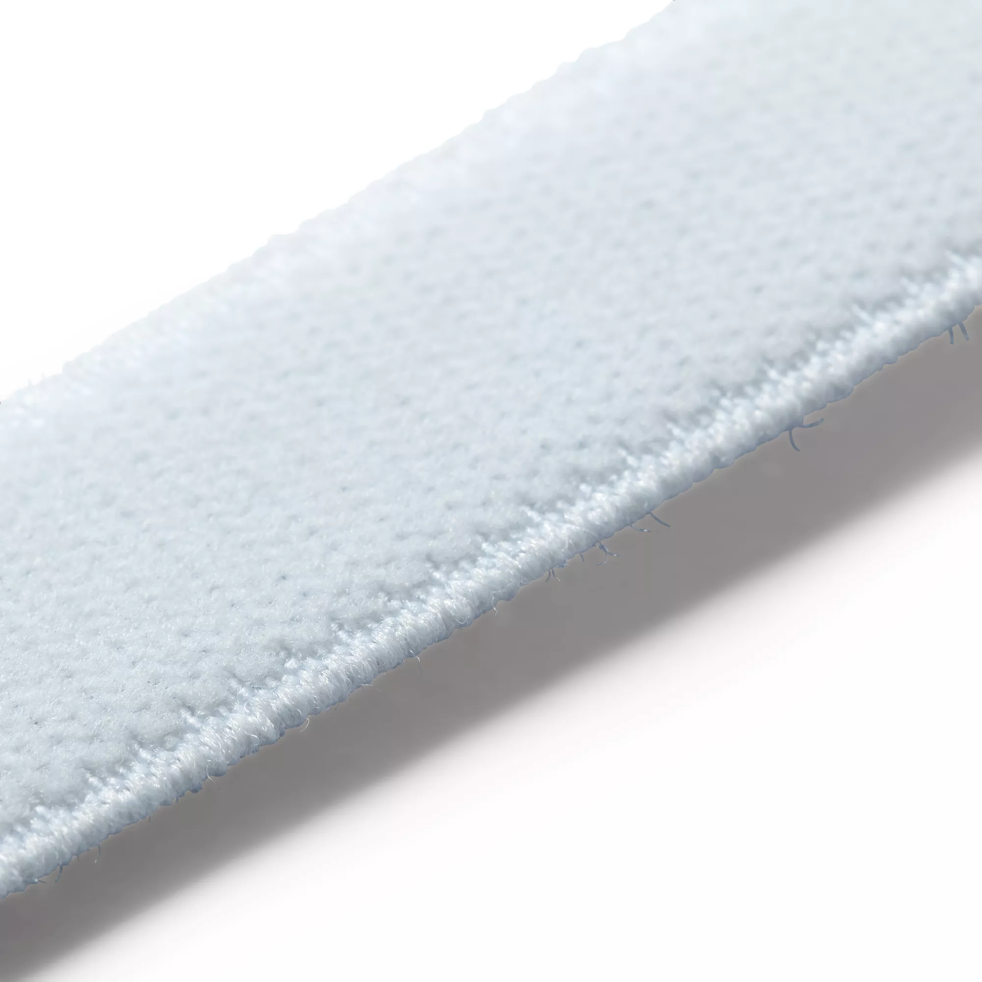 Velour-Elastic, 20mm, weiß, 1m