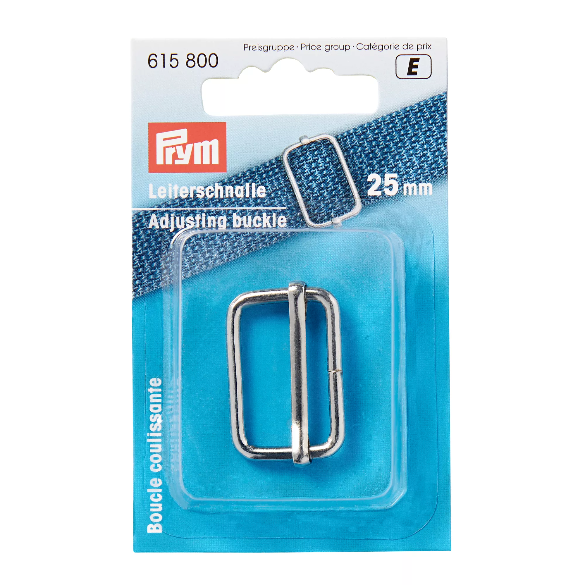 Adjusting buckle, 25mm, silver-coloured