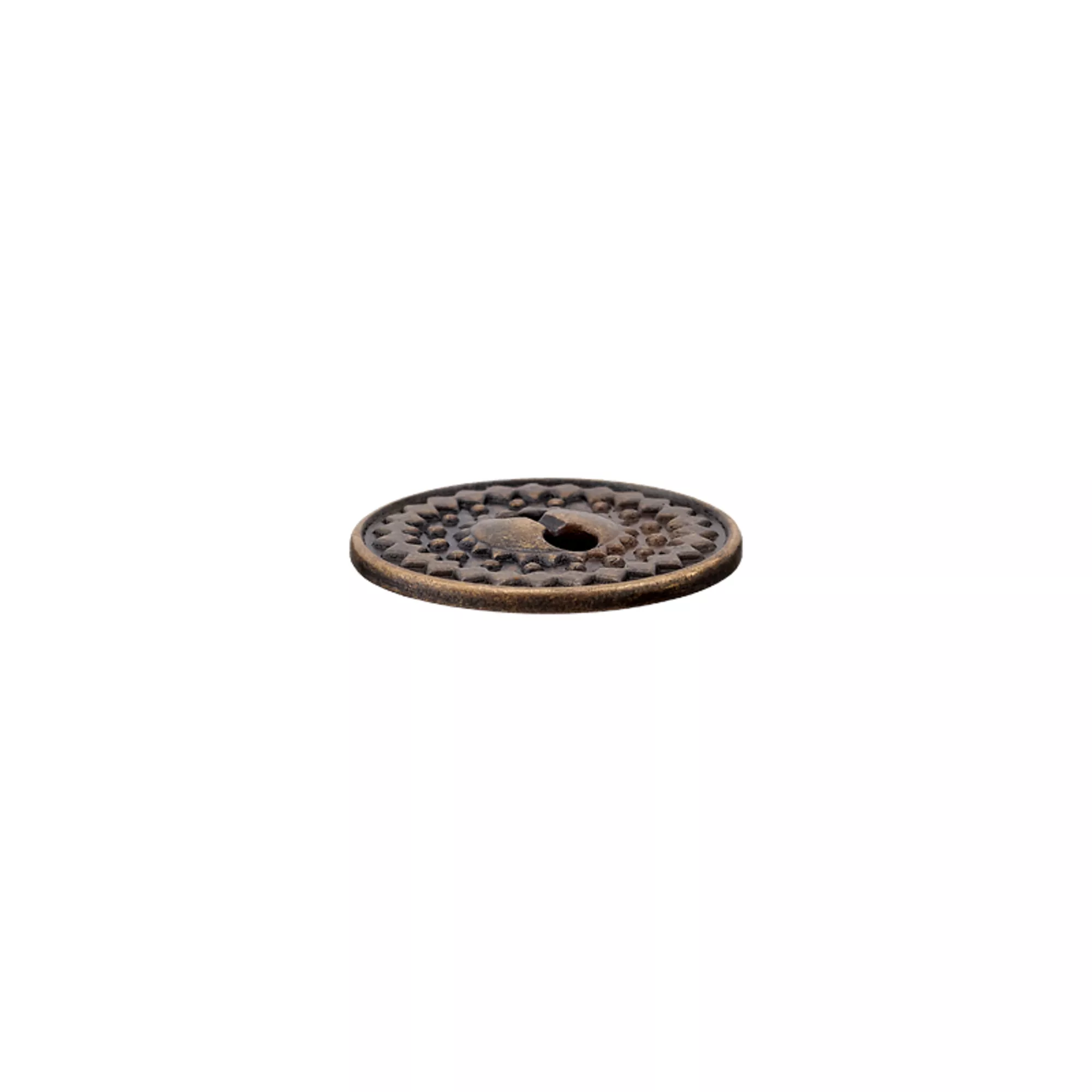 Bottone in metallo 2 fori, 18mm, ottone antico