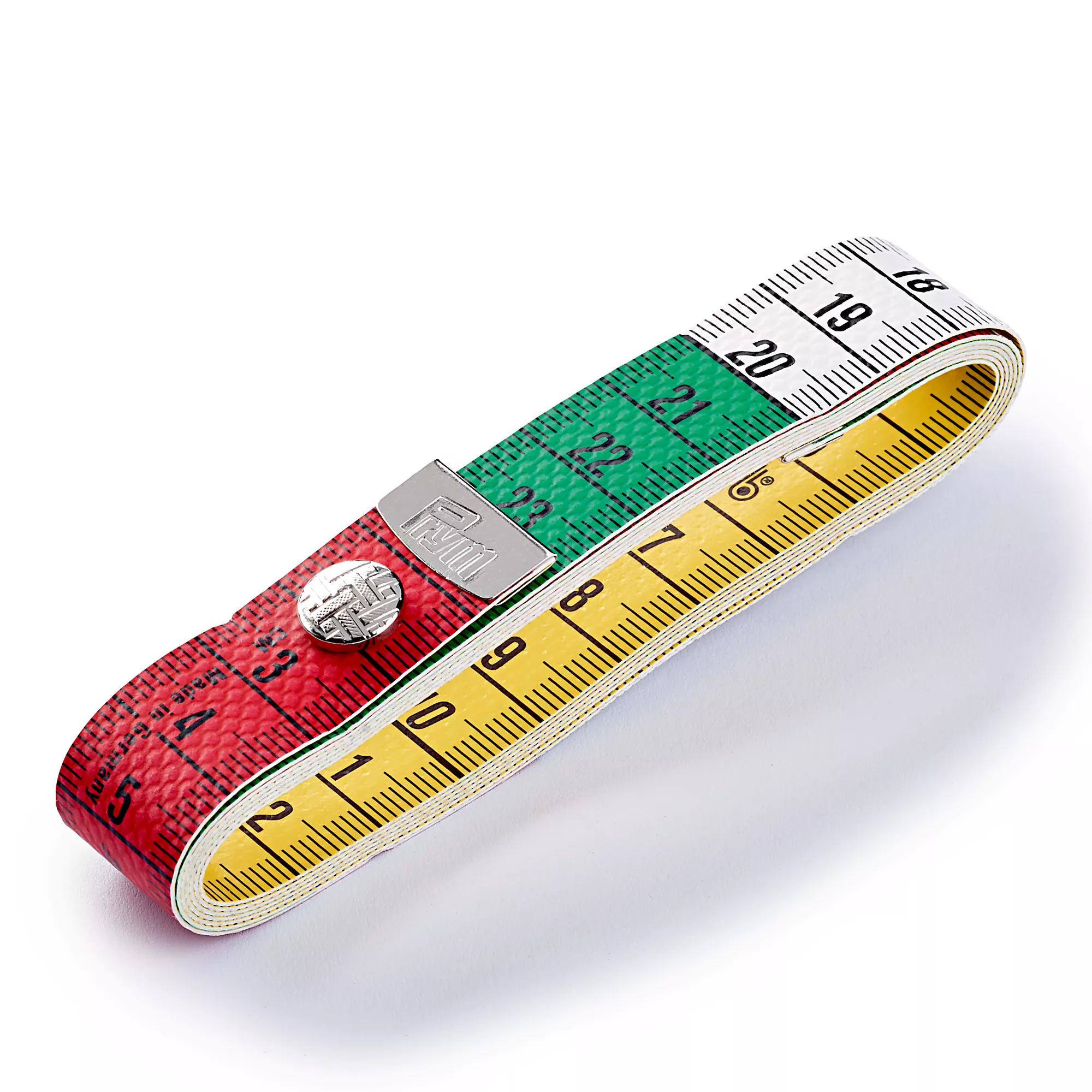 Tape measure Color Plus with button, 150cm/cm