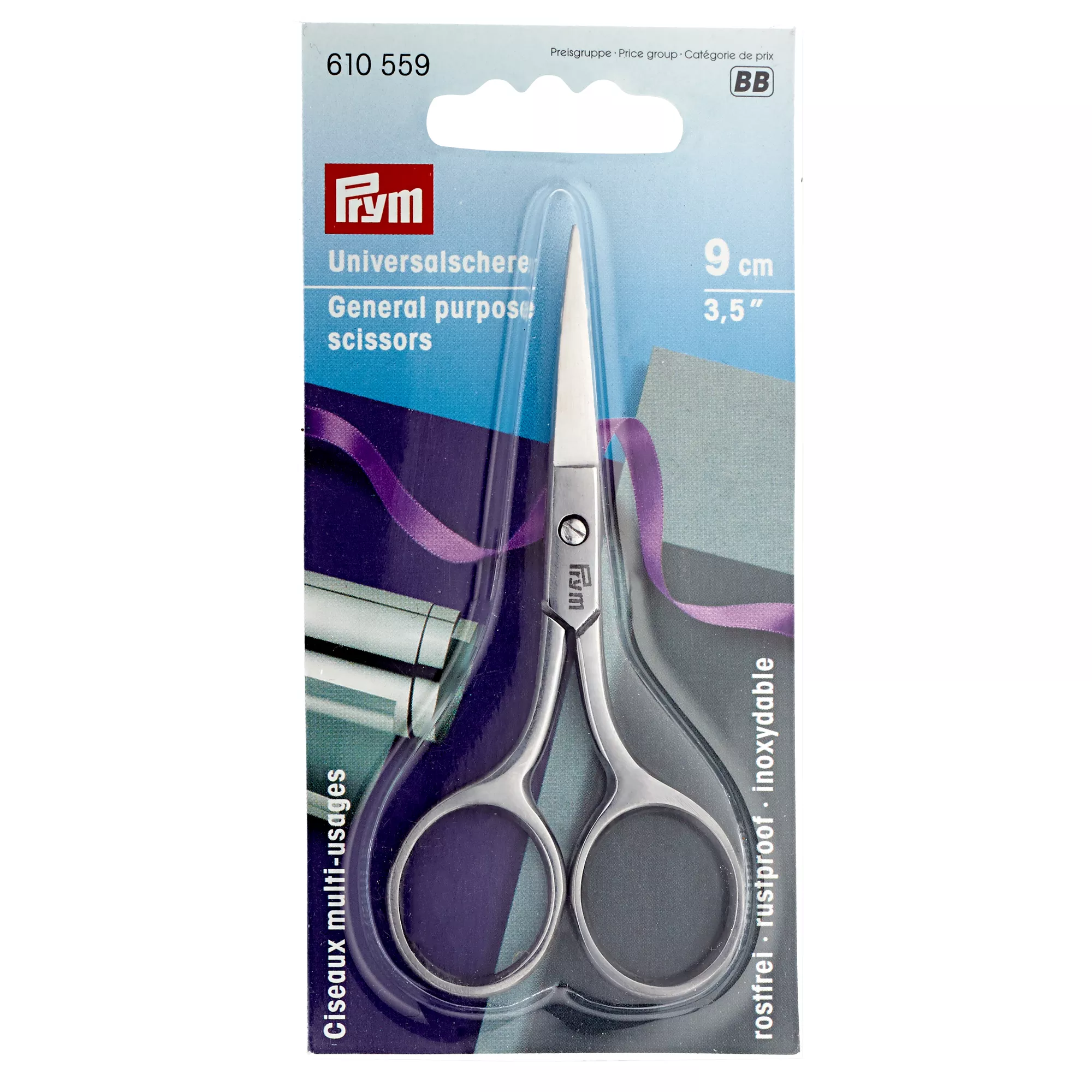 General purpose steel scissors 9cm