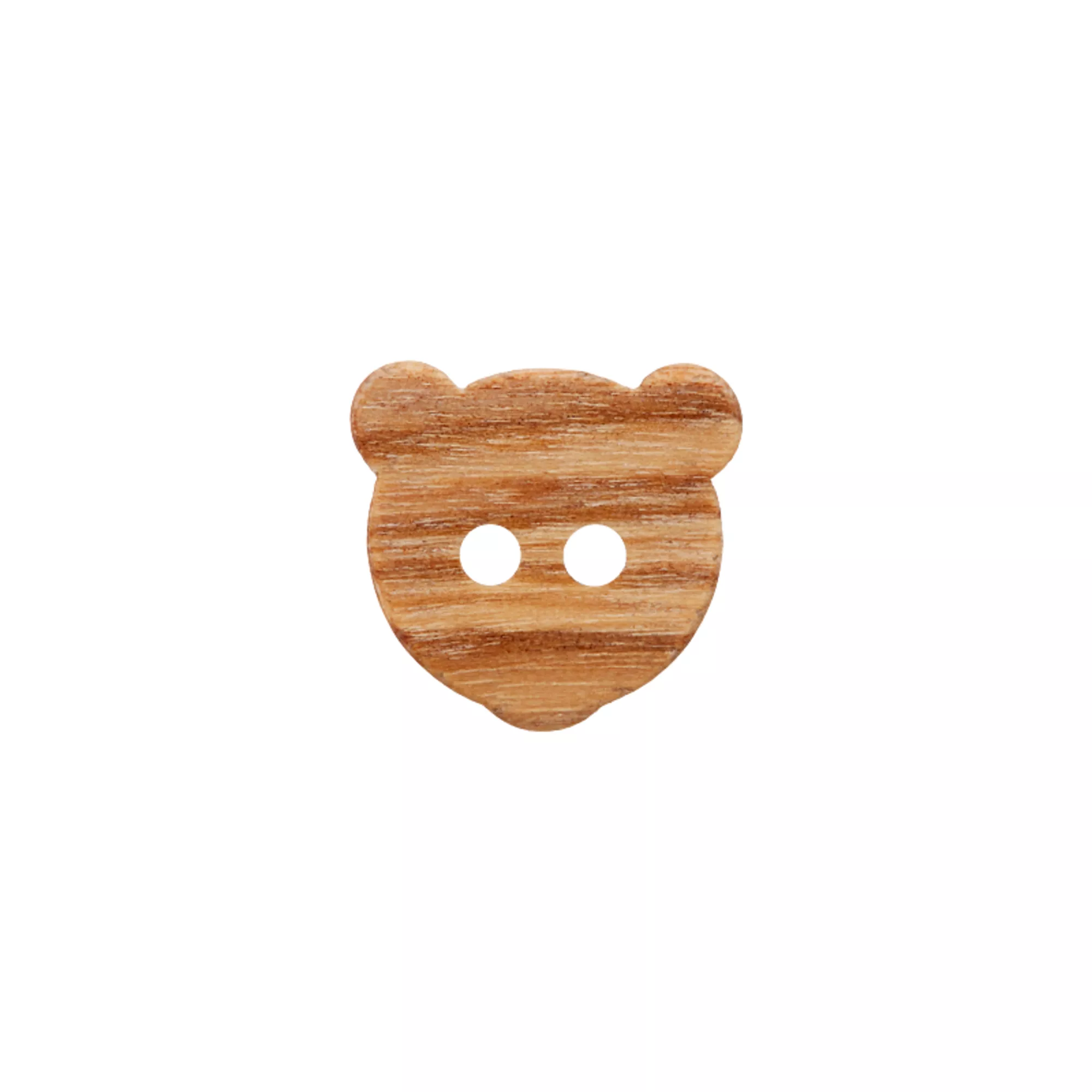 Wood button 2-holes, Little Bear