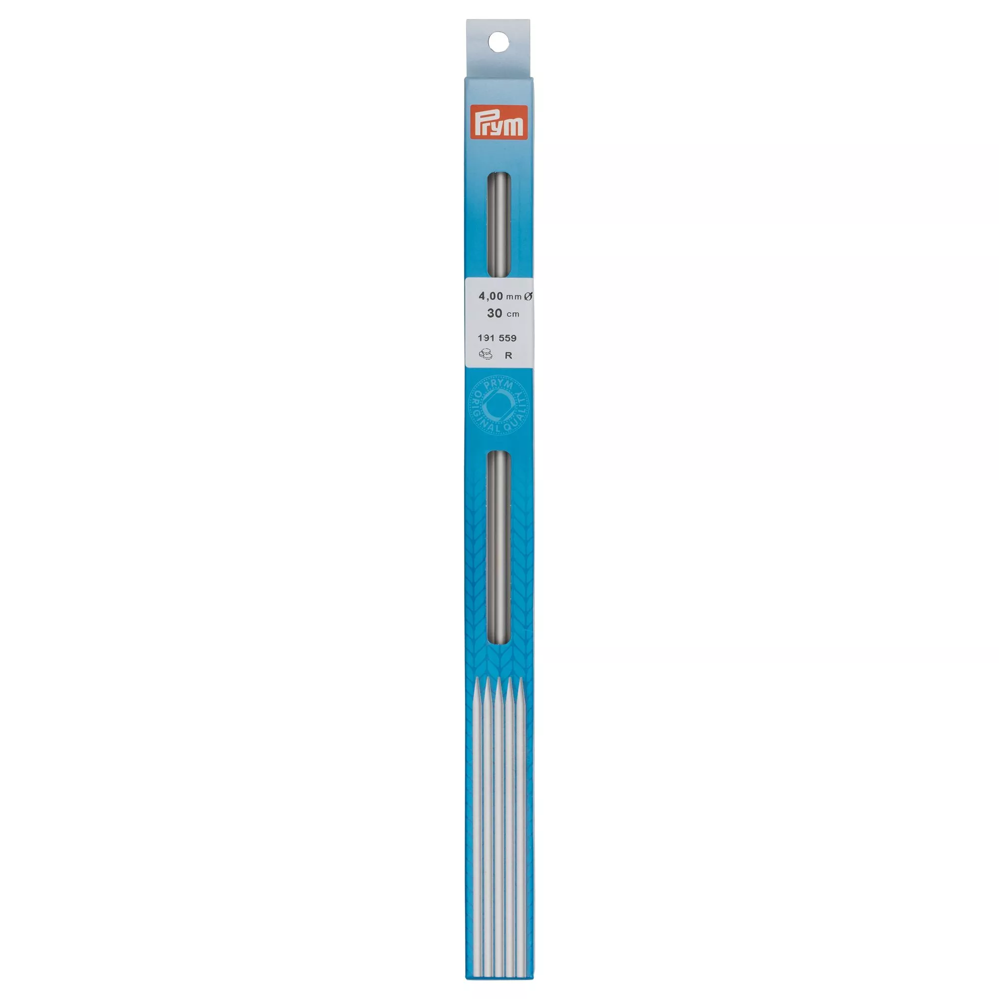 Double-pointed knitting needles, 30cm, 4.00mm, pearl grey