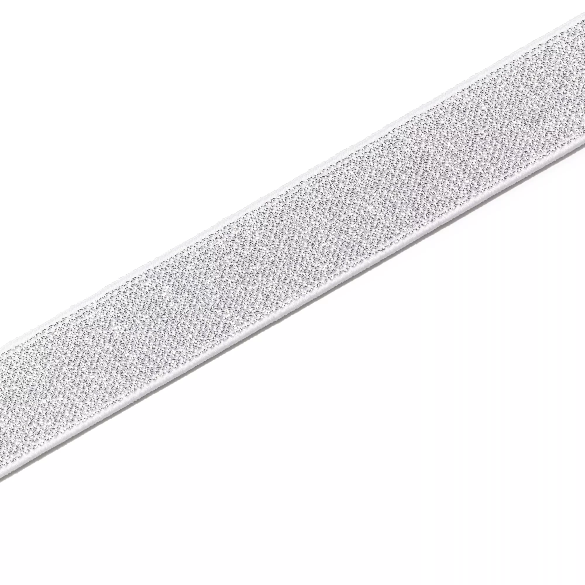 Color Elastic, 25mm white/silver