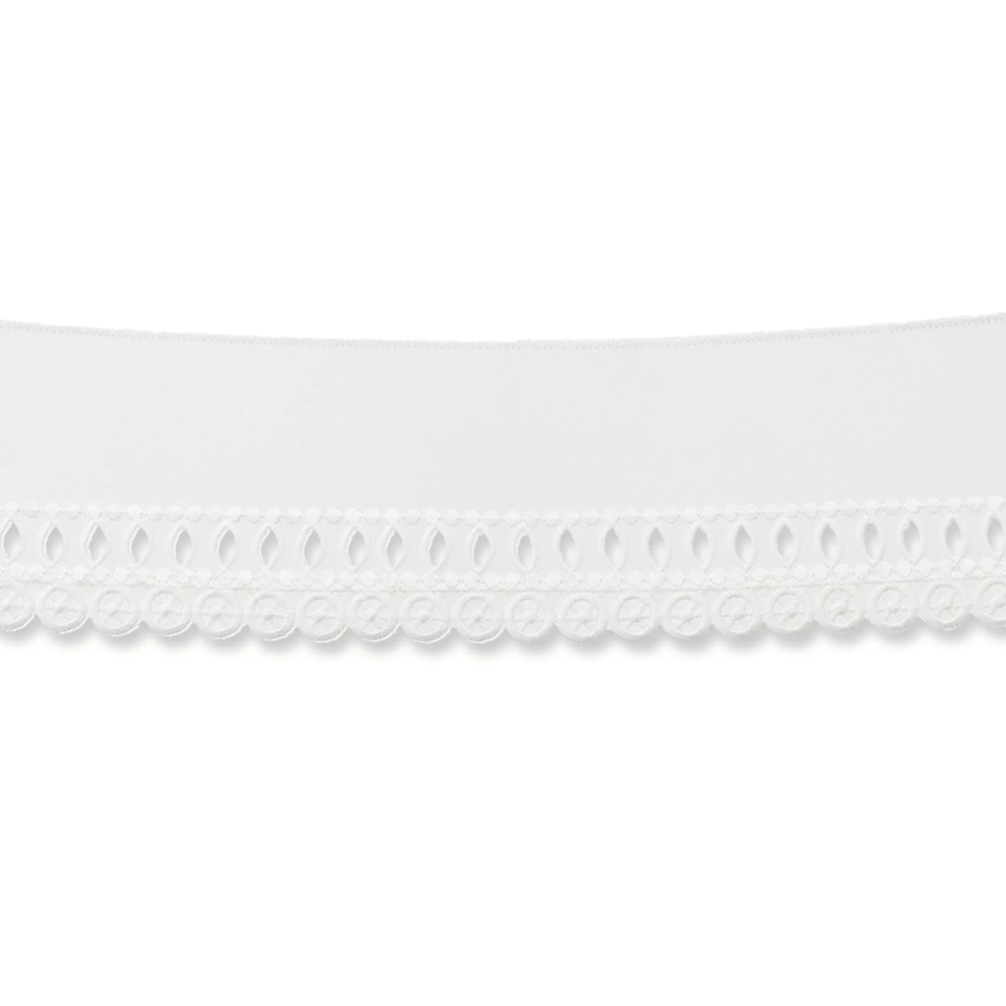 Cuello bordado, 460mm, blanco