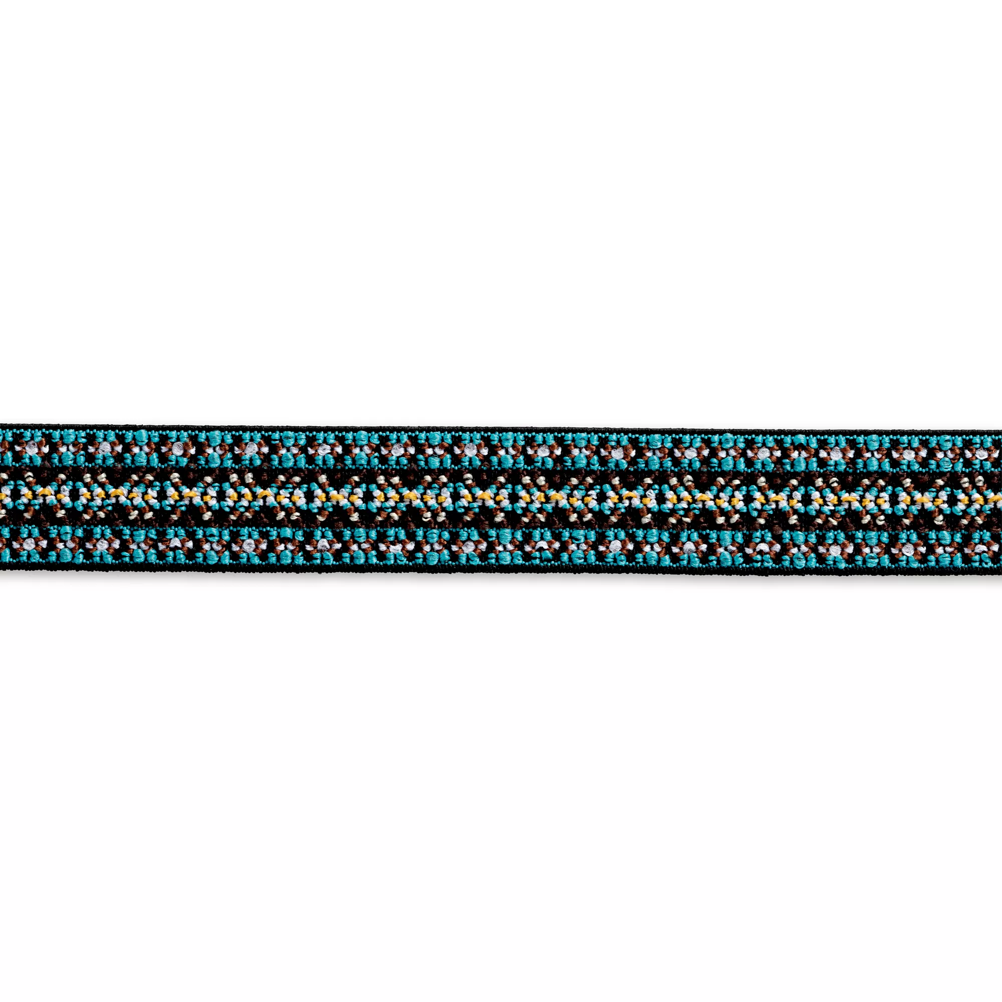 Color elastic, 25mm, pattern turquoise