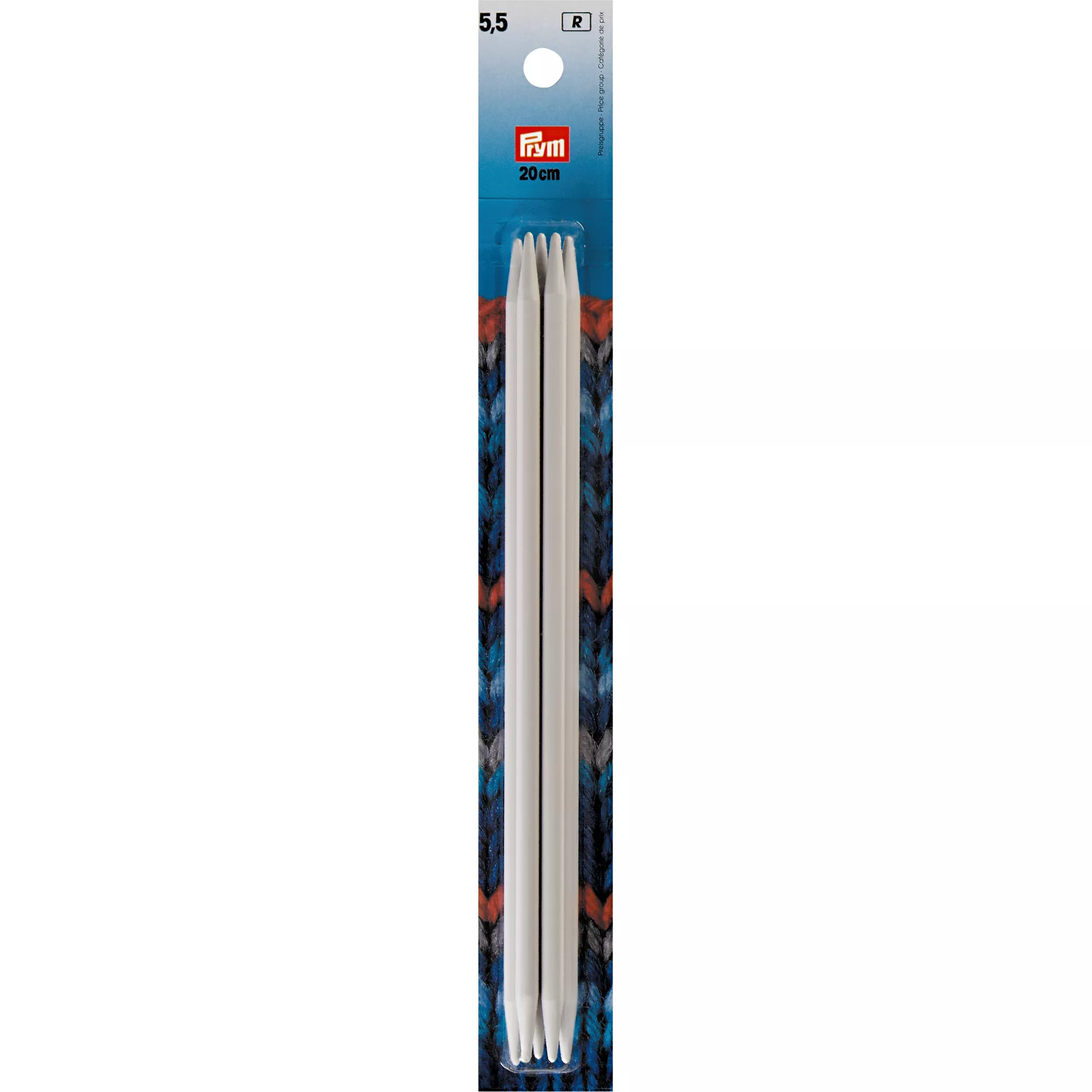 Gioco ferri a doppia punta, 20cm, 5,50mm, grigio