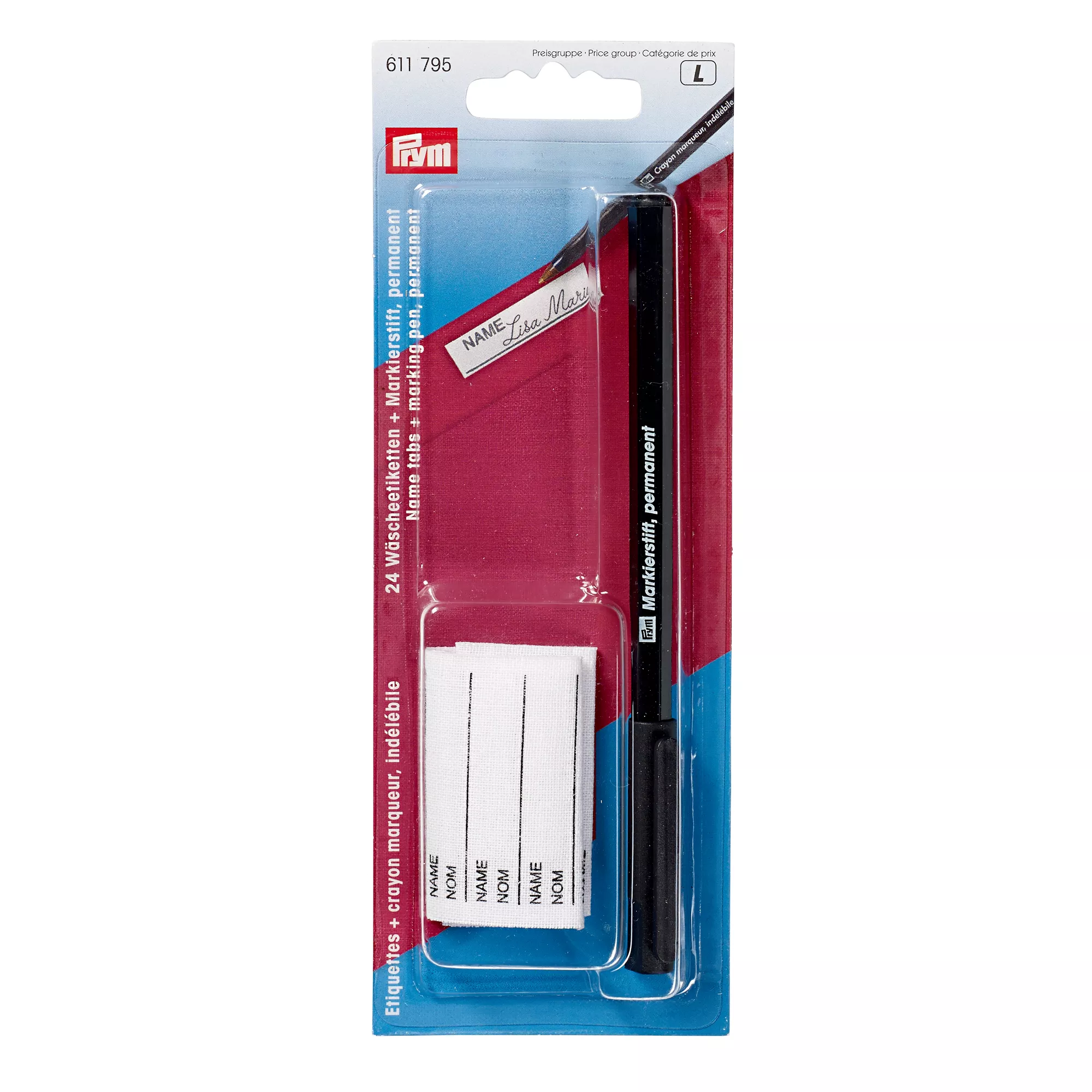 24 name tabs with marking pen black