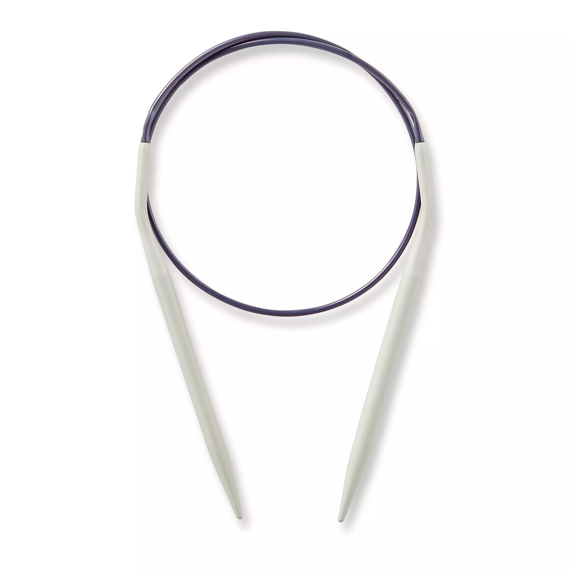 Circular knitting needles, aluminium, 50cm, 5.00mm, grey