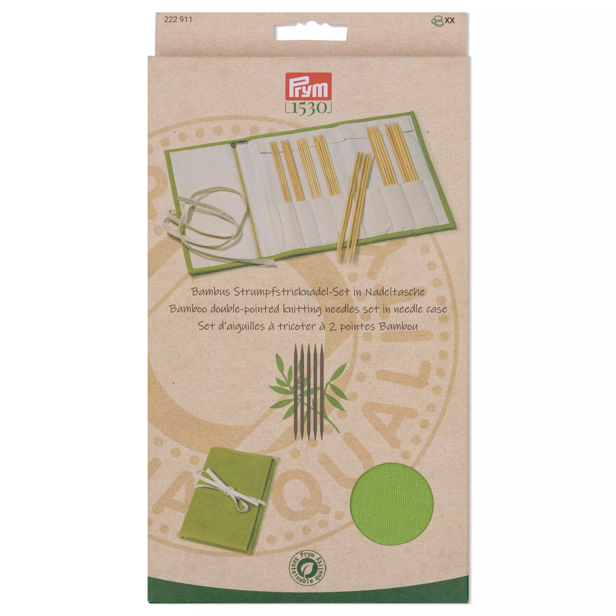Gioco ferri a doppia punta bambù, set, 2,0-4,5mm, 20cm