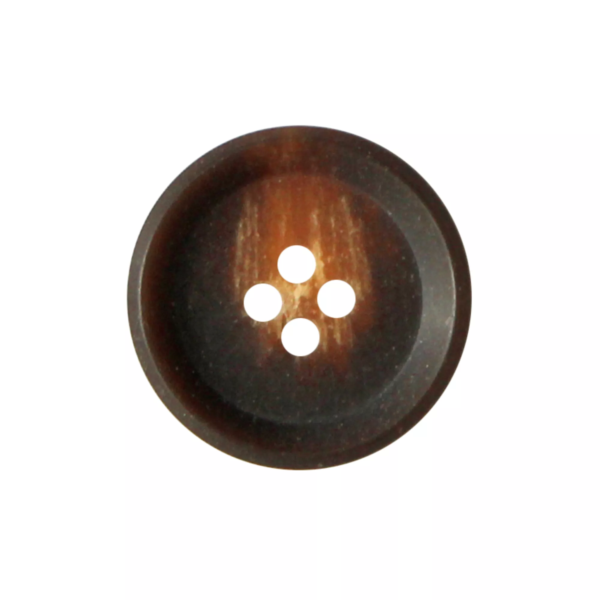 Horn/polyester button 4-holes, recycled