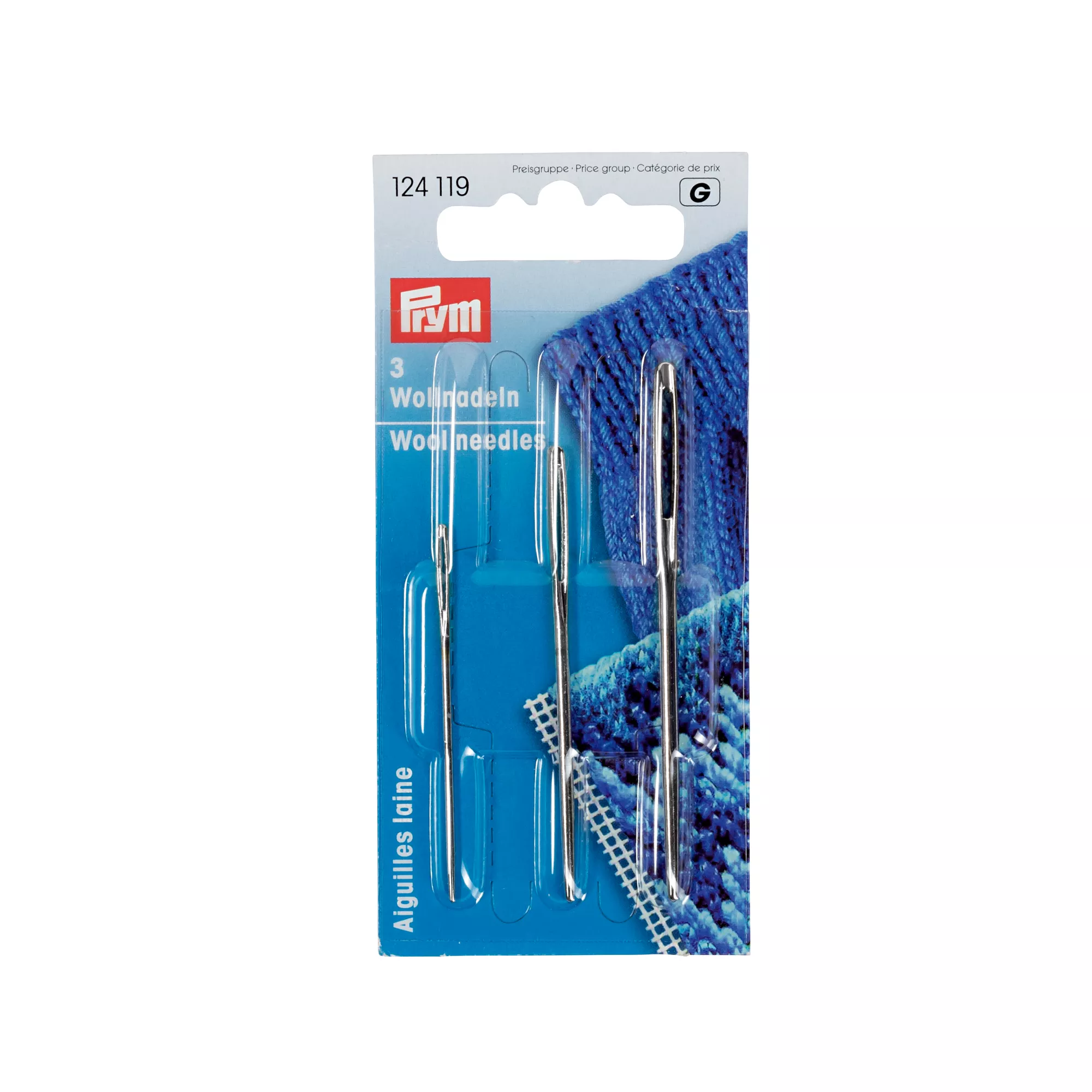 Wool needles with blunt point No. 1, 3, 5