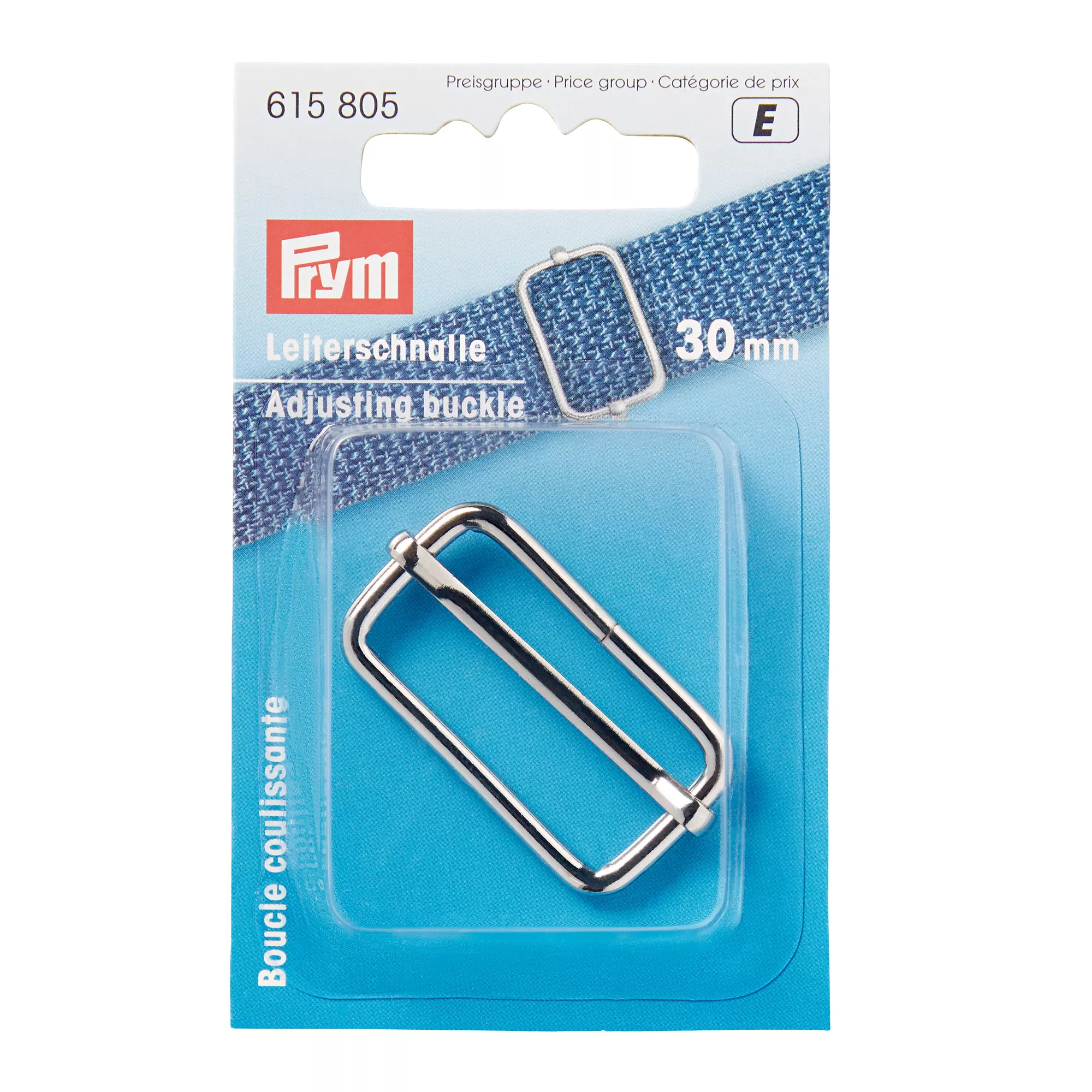 Adjusting buckle, 30mm, silver
