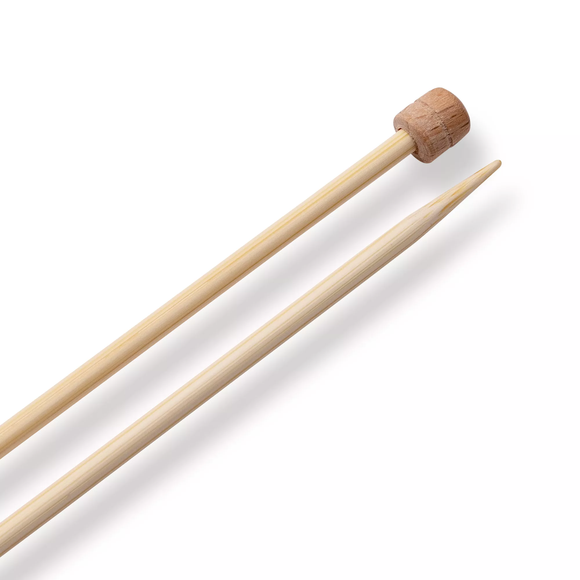 Single-pointed knitting needles Prym 1530, bamboo, 33cm,3.50mm