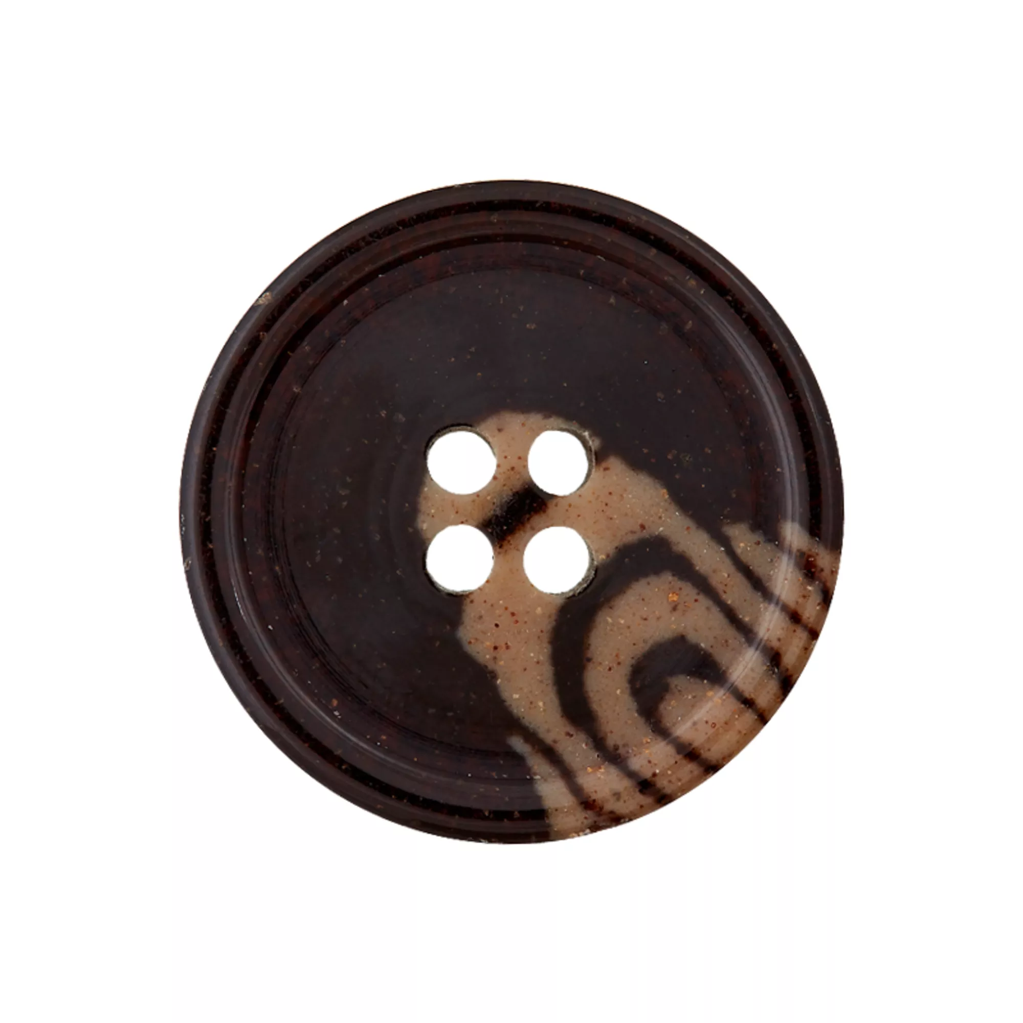 Coffee/Polyester 4-hole button Recycled