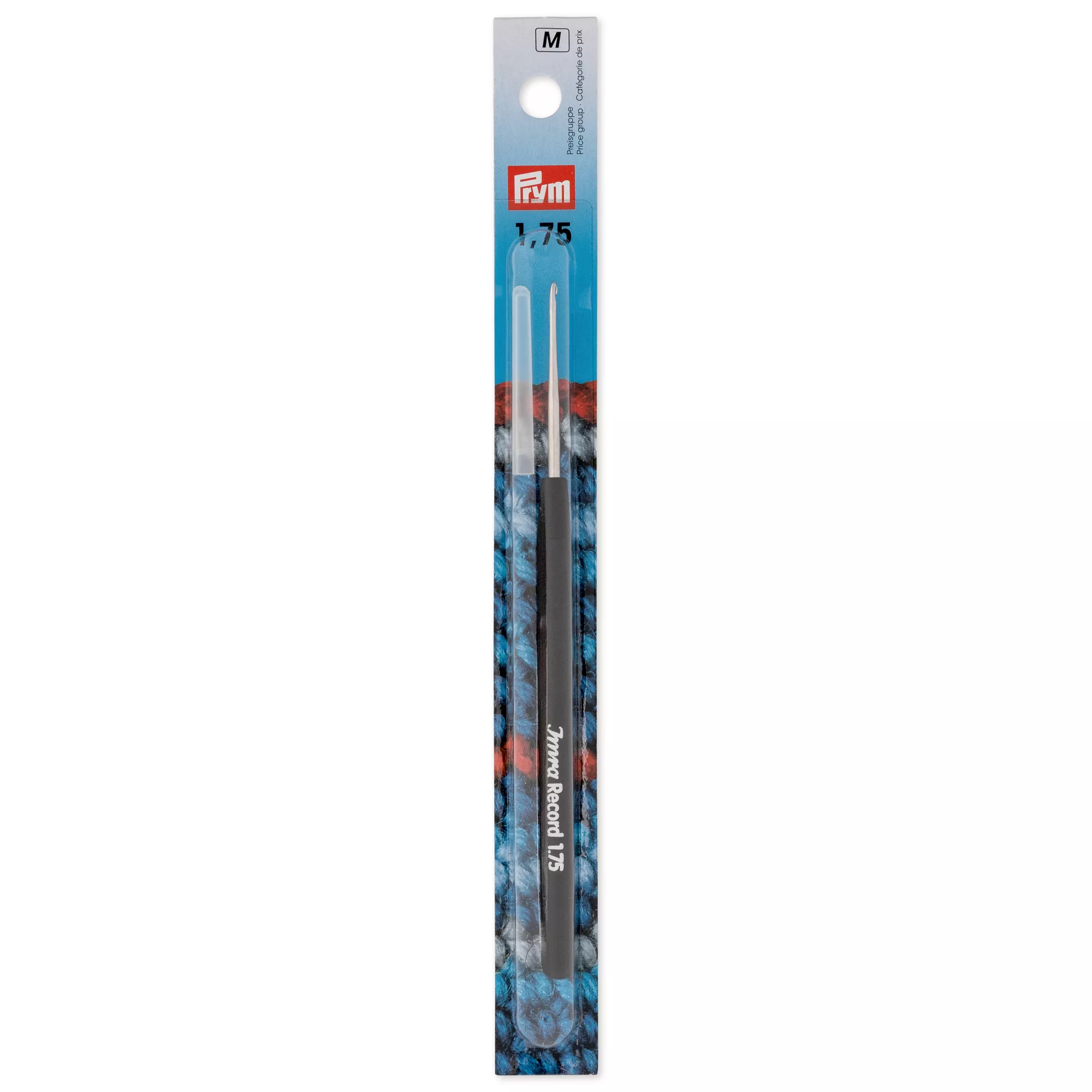 Crochets pour soie/coton, Record, avec manche souple, 1,75mm, argenté