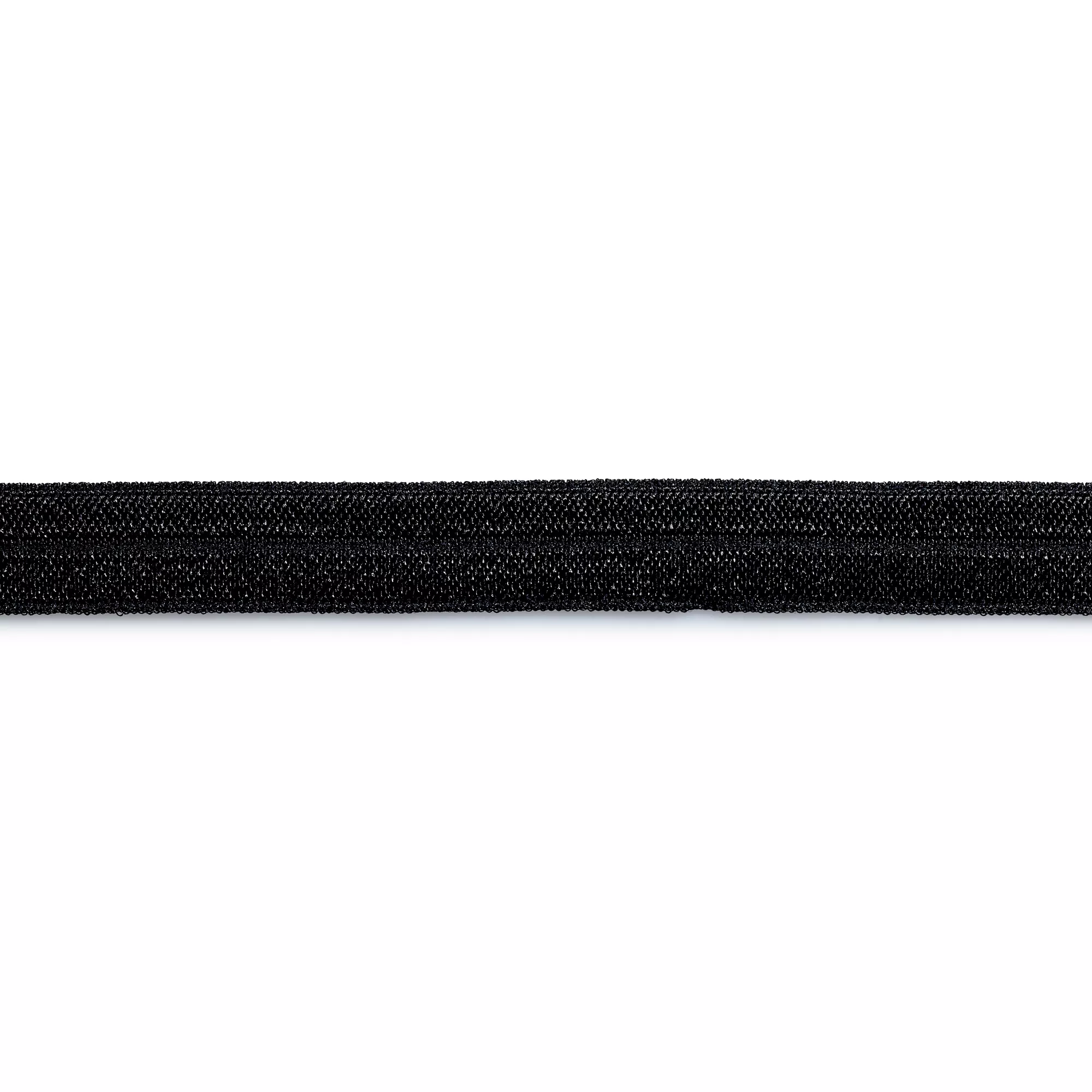 Elastico con asole e 3 bottoni, 12mm, nero, 3m