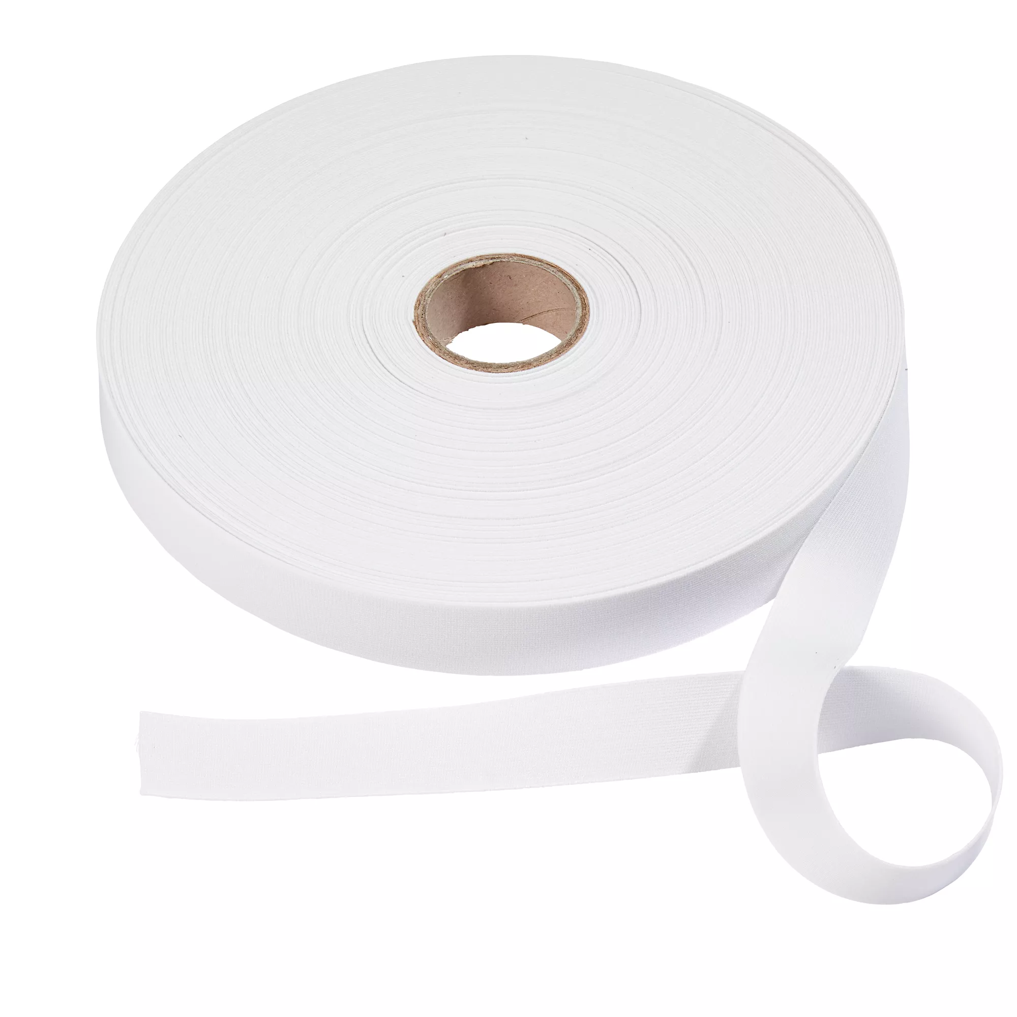 Elastic tape, strong, 30mm, white, 50m