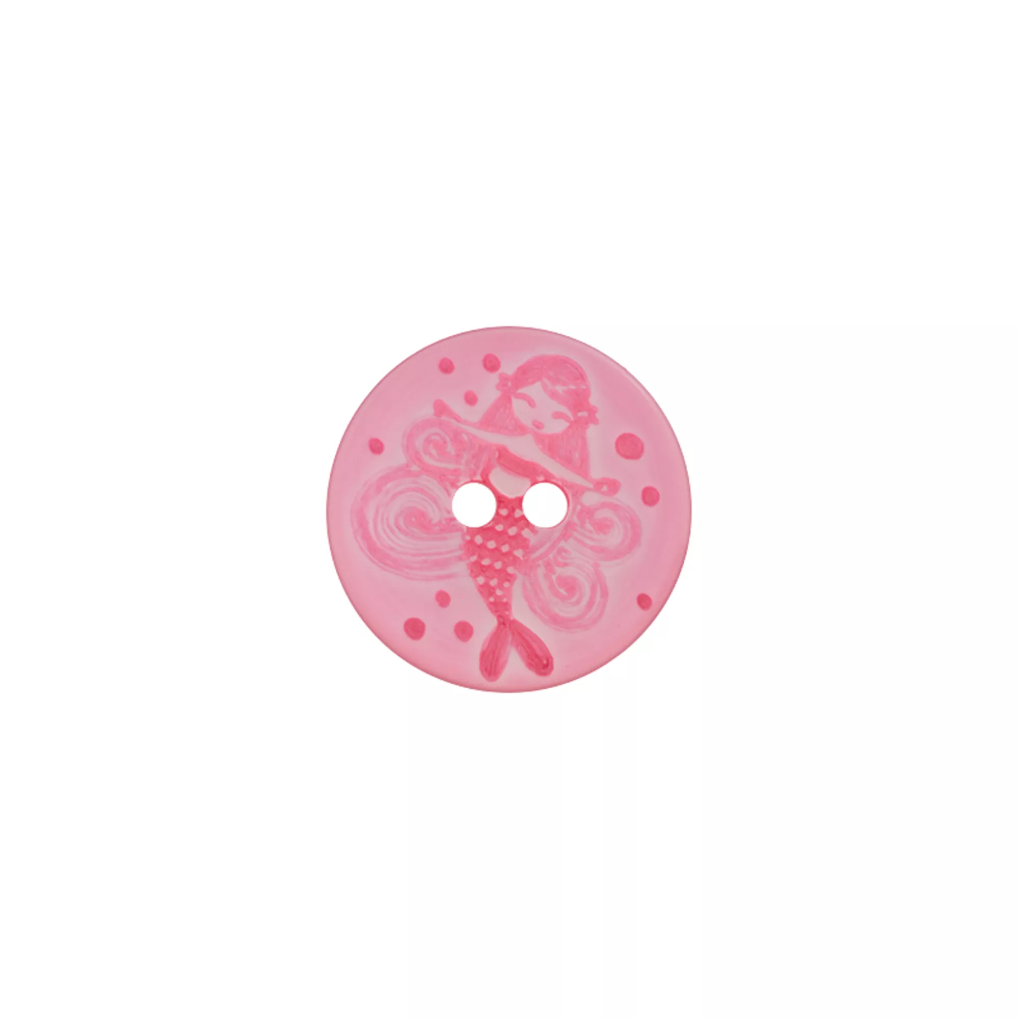 Polyester button 2-holes, Mermaid