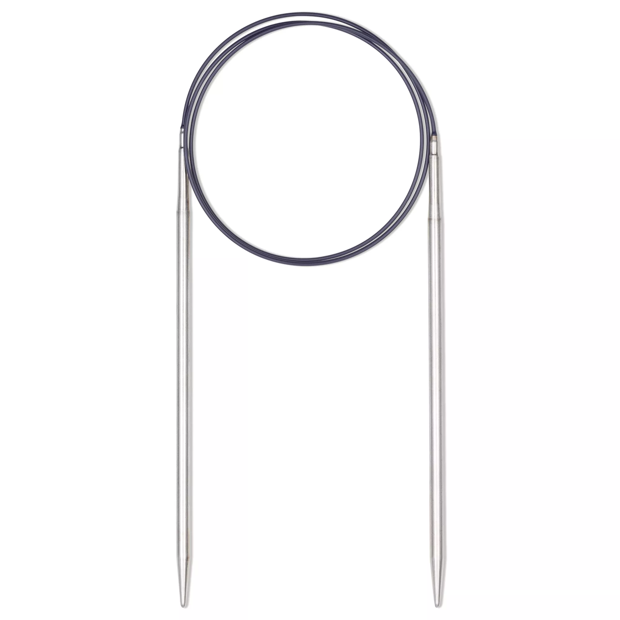 Circular knitting needles, 80cm, 4.00mm, silver-coloured