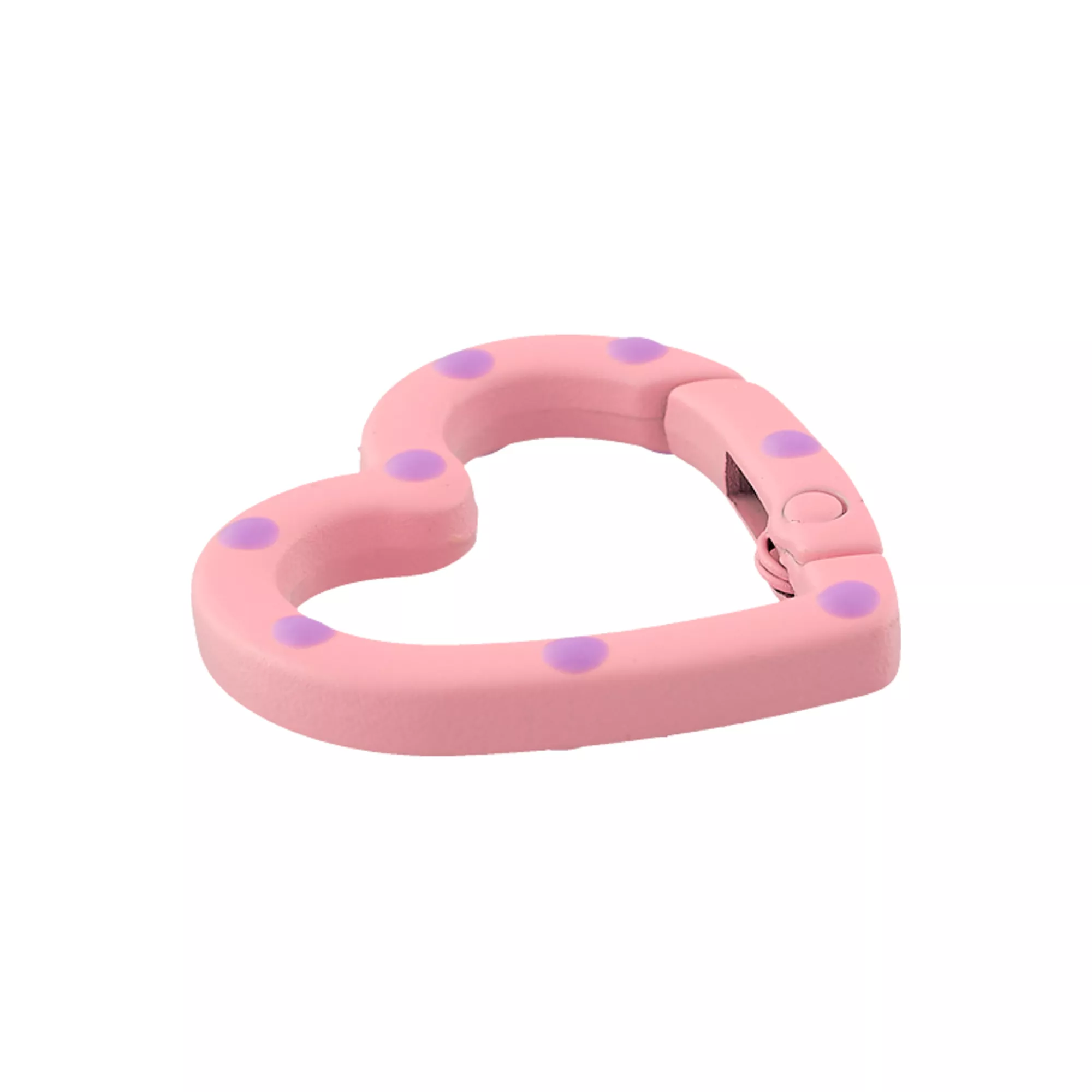 Snap hook Heart, with dots