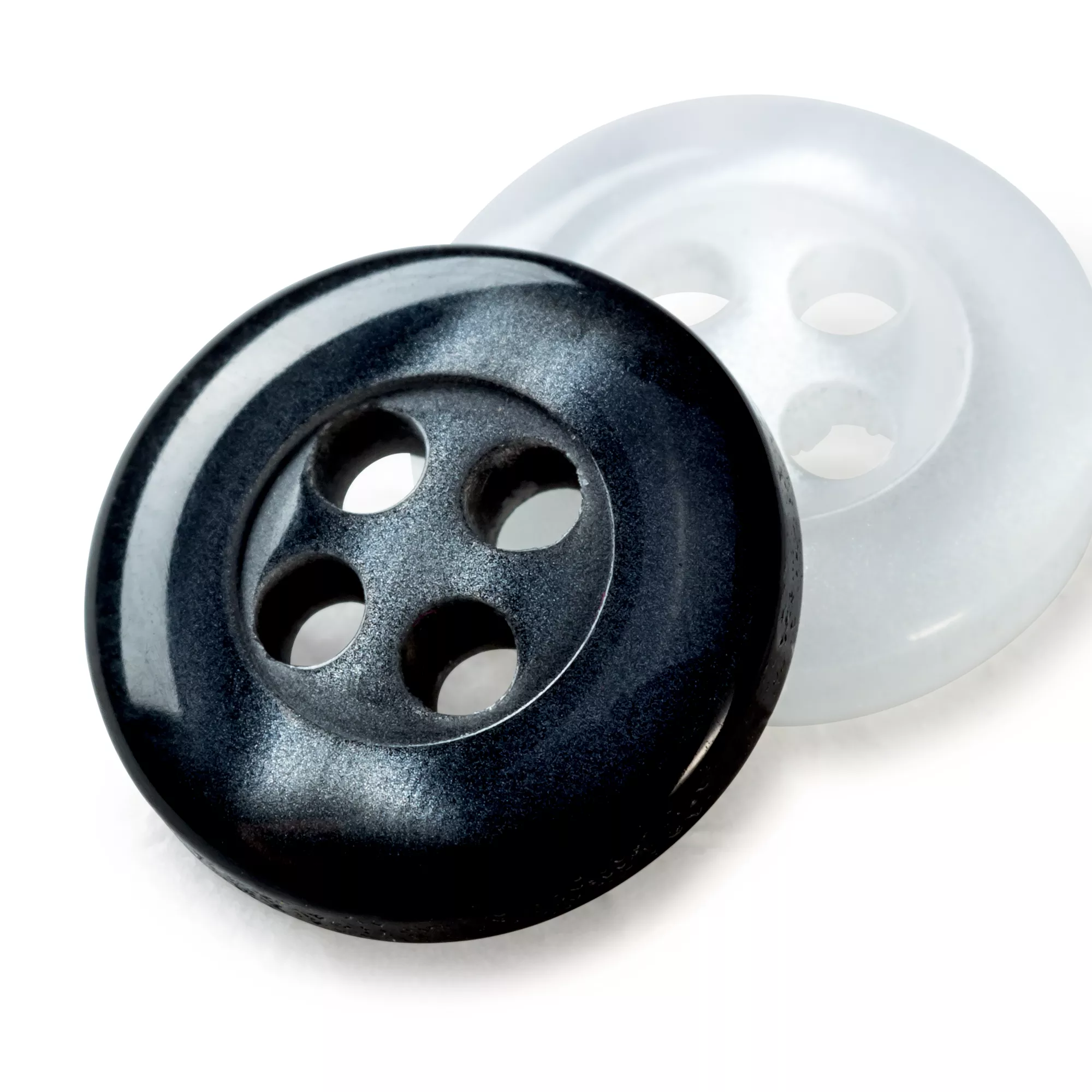 Botones para camisas 11+9mm imitación nácar/antracita
