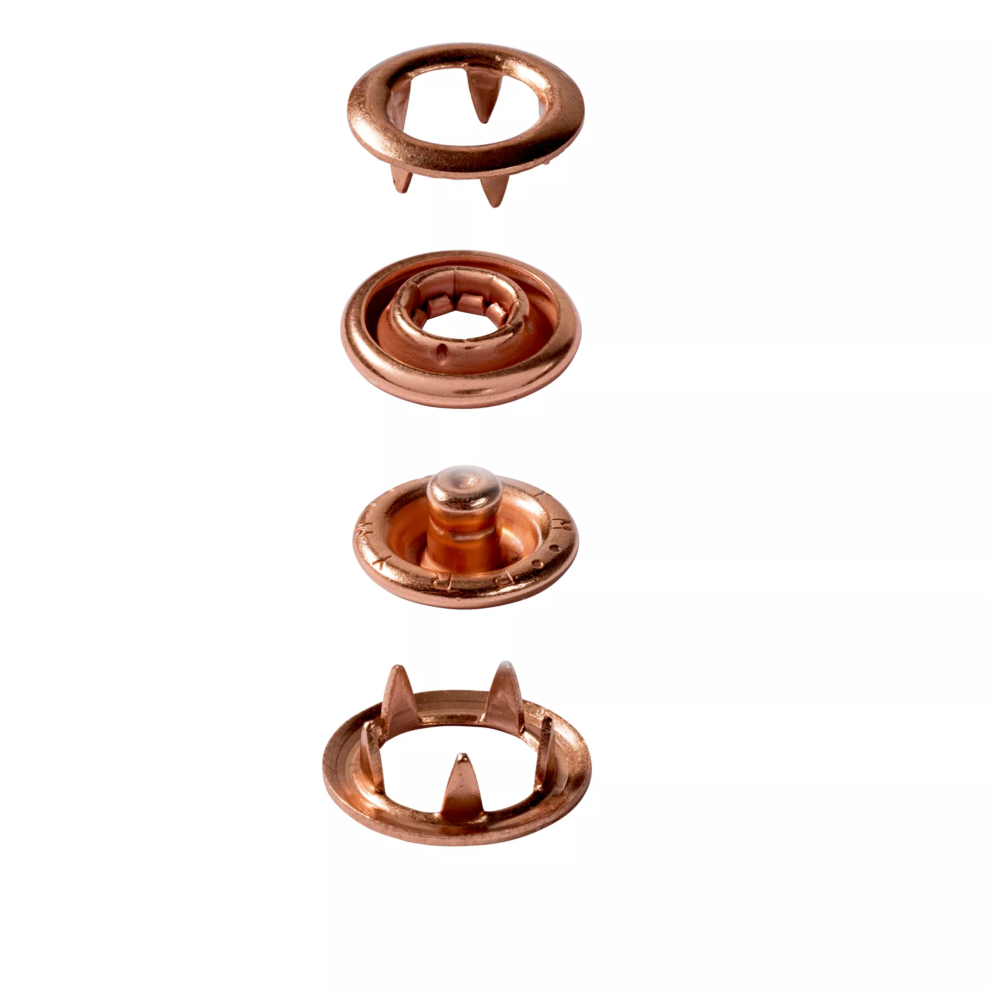 Nähfrei-Druckknopf "Jersey", 10mm, kupferfarbig
