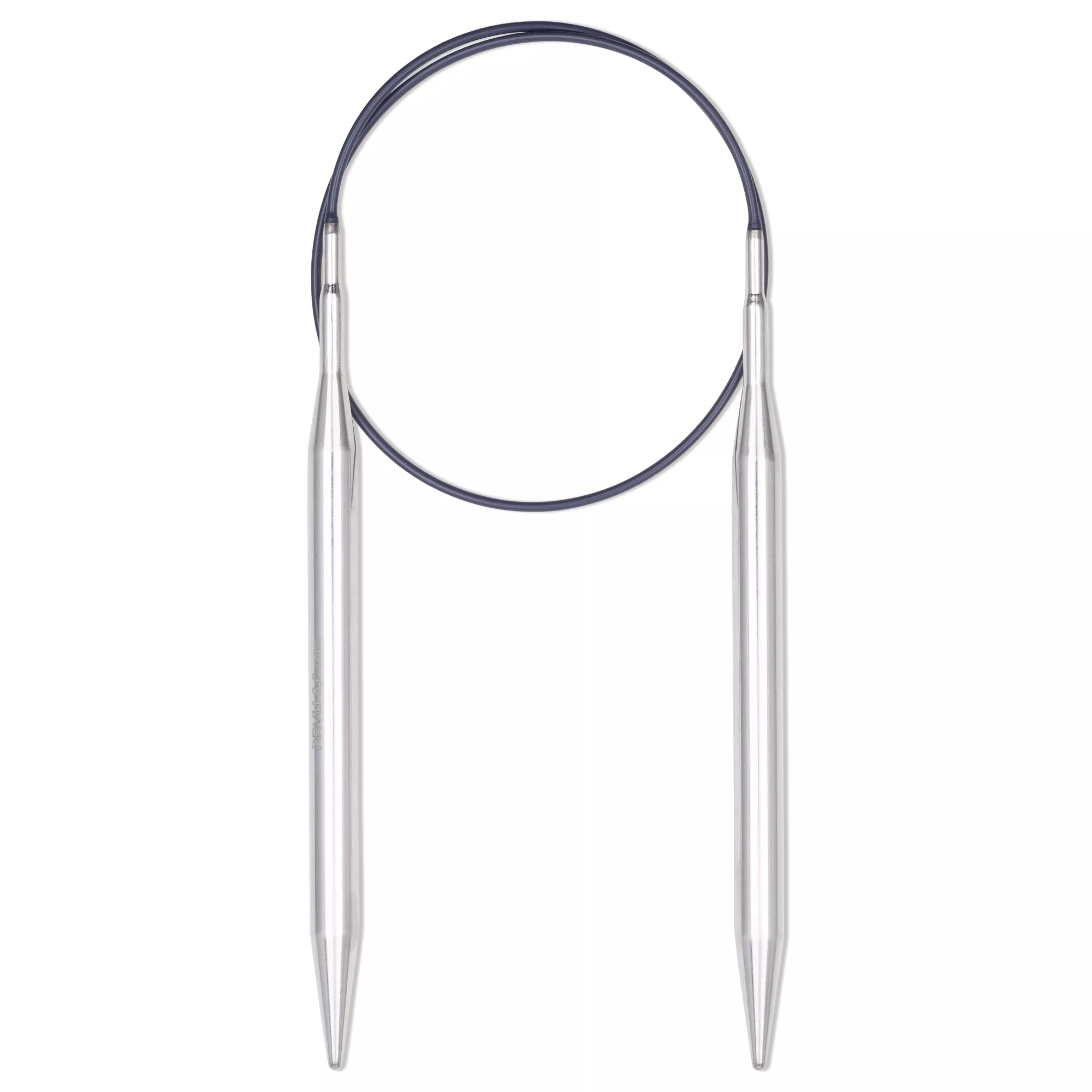 Circular knitting needles, 60cm, 8.00mm silver-coloured
