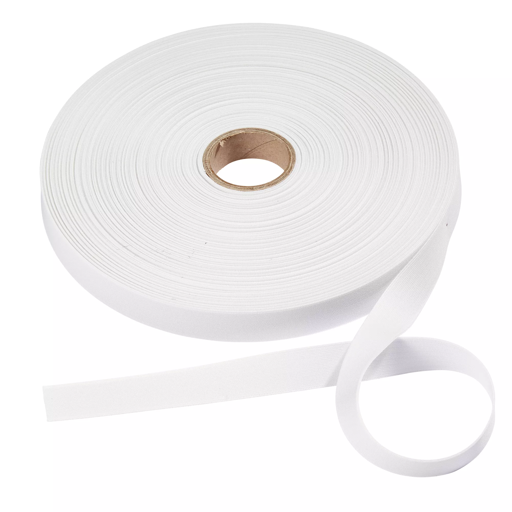 Elastic tape, strong, 25mm, white, 50m